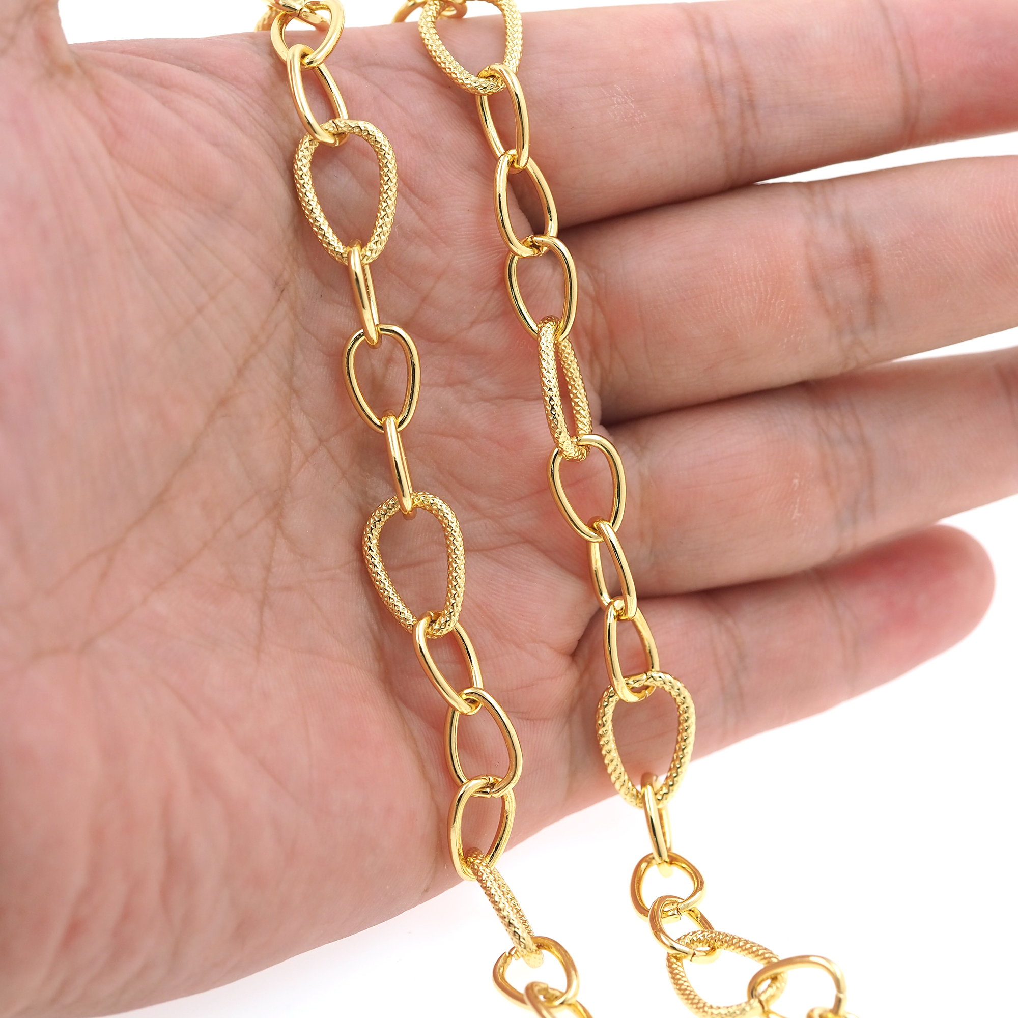 18K Gold Filled Cable Chain Necklace,Minimalist Link Chain,Gold Cable Chain Necklace for Women DIY Jewelry Making Supply