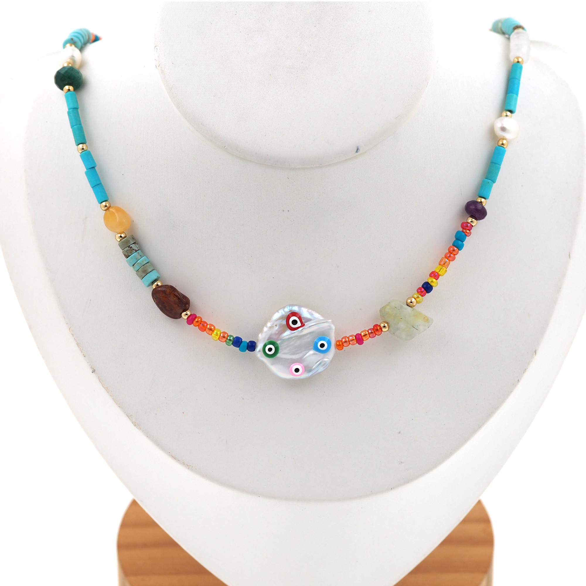 18K Gold Filled Thin Link Necklace,Minimalist Necklace,Dainty Necklace,Beaded Necklace,Adjustable Necklace