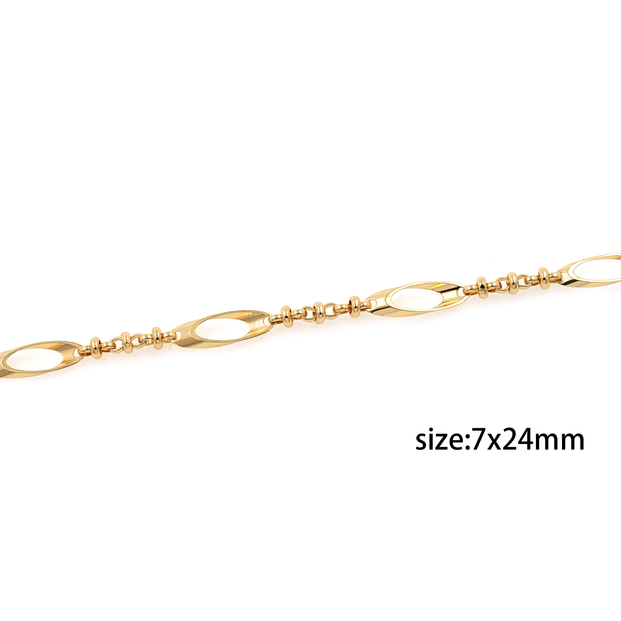 18K Gold Filled Cable Chain Necklace,Minimalist Link Chain,Gold Knot Chain Necklace for Women DIY Jewelry Making Supply