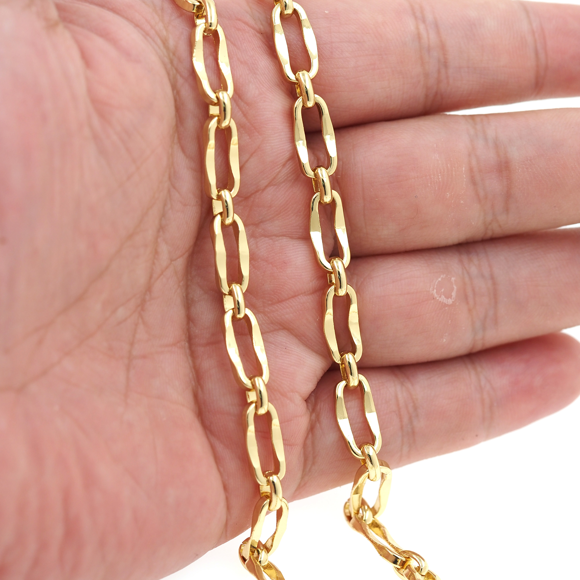 18K Gold Filled Oval Chain Necklace,Minimalist Link Chain,Gold Knot Chain Necklace for Women DIY Jewelry Making Supply