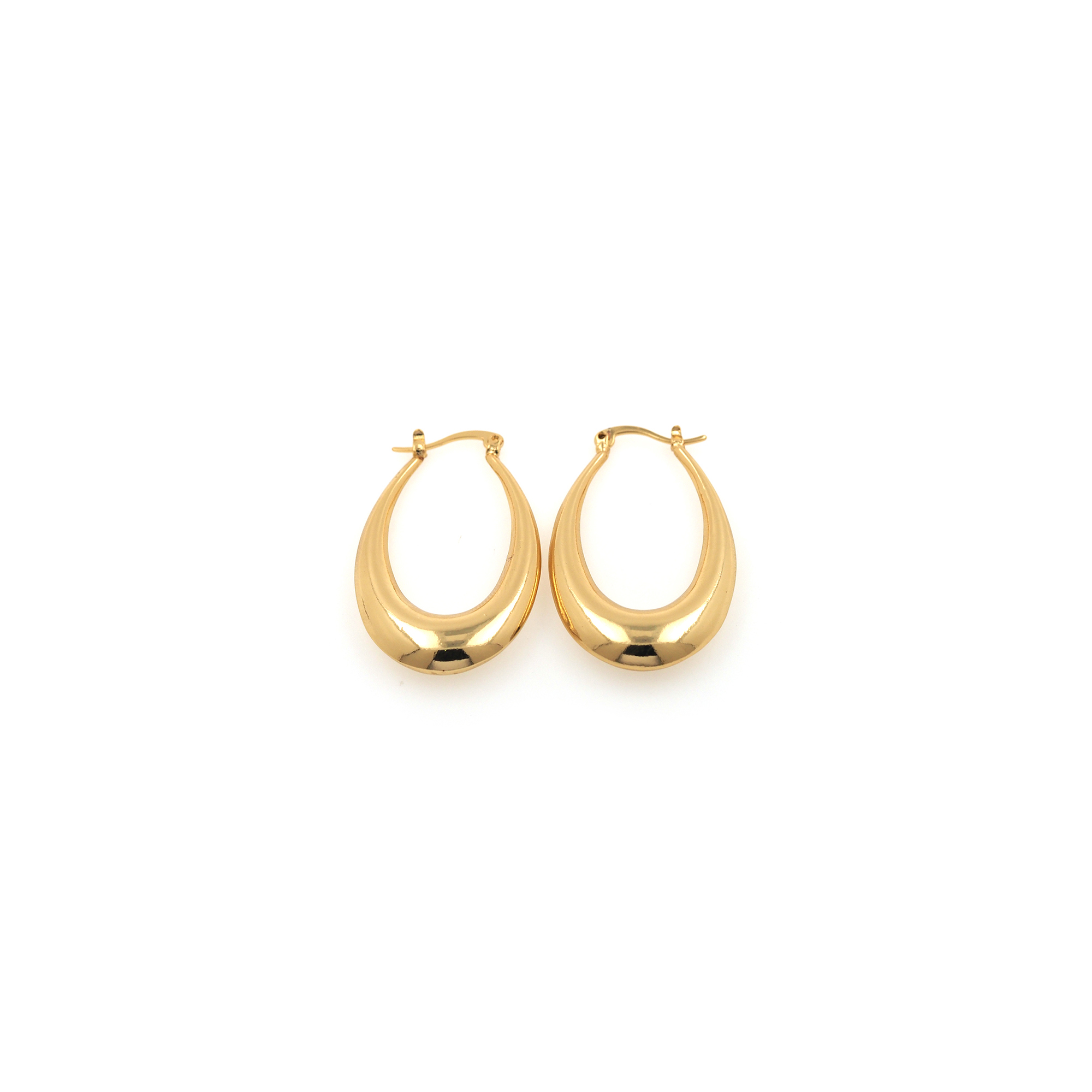 18K Gold Filled Oval Hoop Earrings,Dainty Thin Earrings,Gold Hoops,Minimalist Hoops Huggie