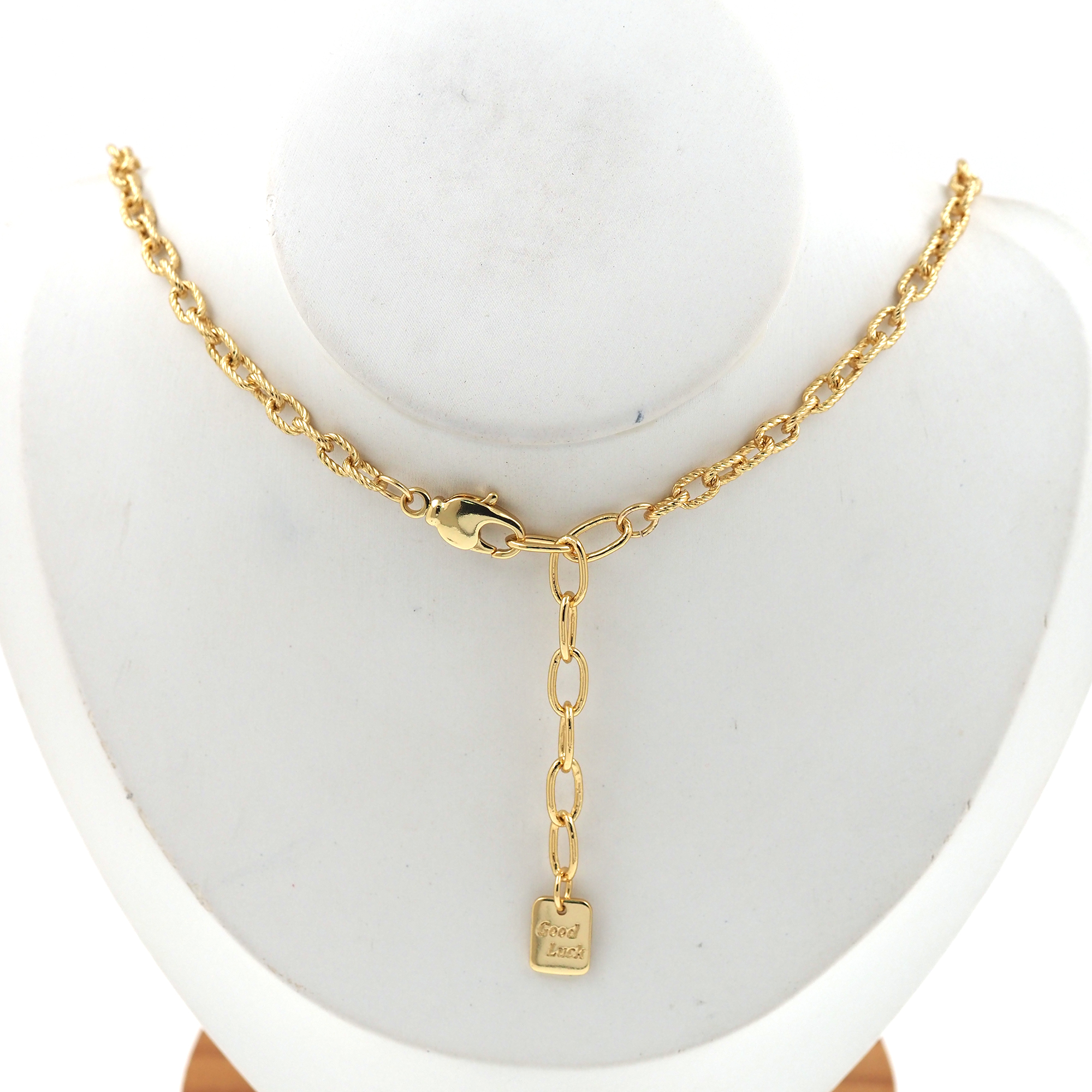 18K Gold Filled Infinity Link Necklace,Twisted Chain,Minimalist Necklace,Cable Chain Necklace,Adjustable Necklace