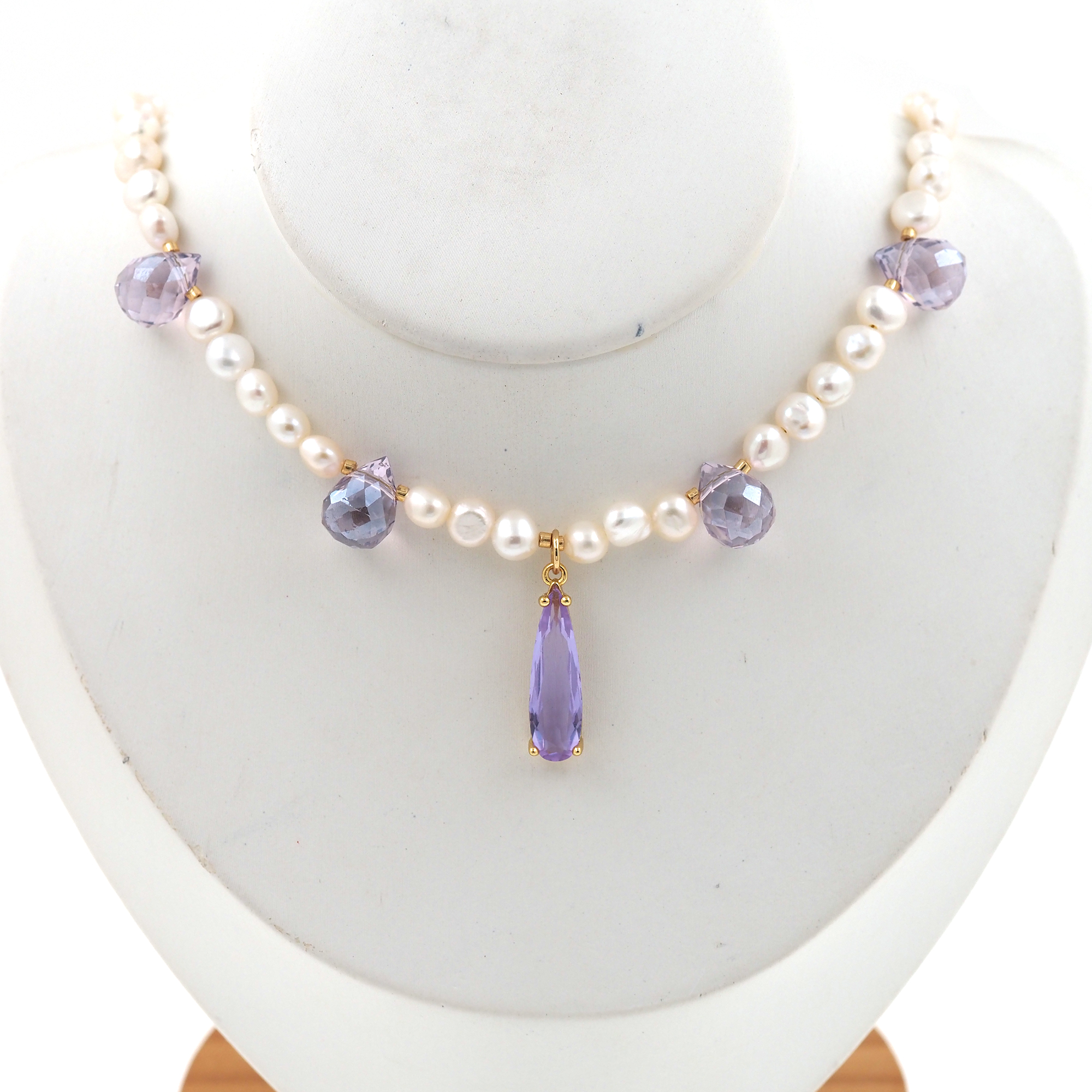 18K Gold Filled Pearl Link Necklace,Pearl Chain,Minimalist Pearl Necklace,Freshwater Pearl Necklace,Adjustable Necklace