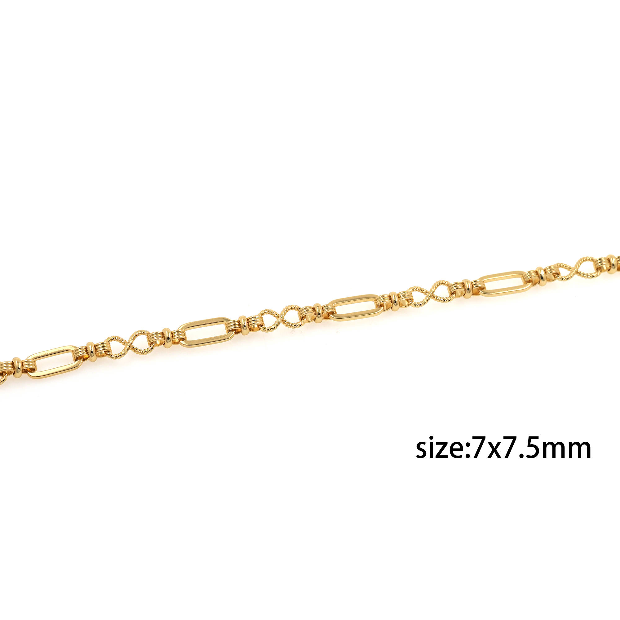 18K Gold Filled Infinity Chain Necklace,Dainty Link Chain,Gold Cable Chain Necklace for Women DIY Jewelry Making Supply