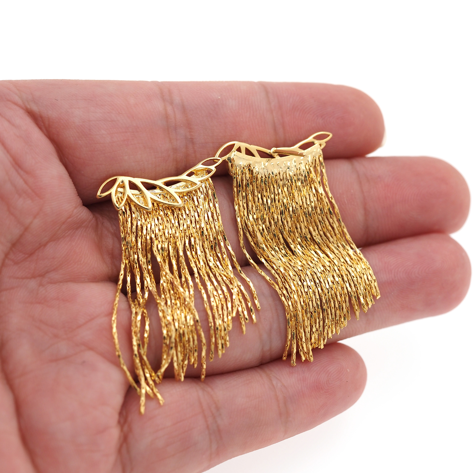 18K Gold Filled Fringe Stud Earrings,Tassel Stud,Dainty Earrings,Minimalist Earring,Gift for Wife