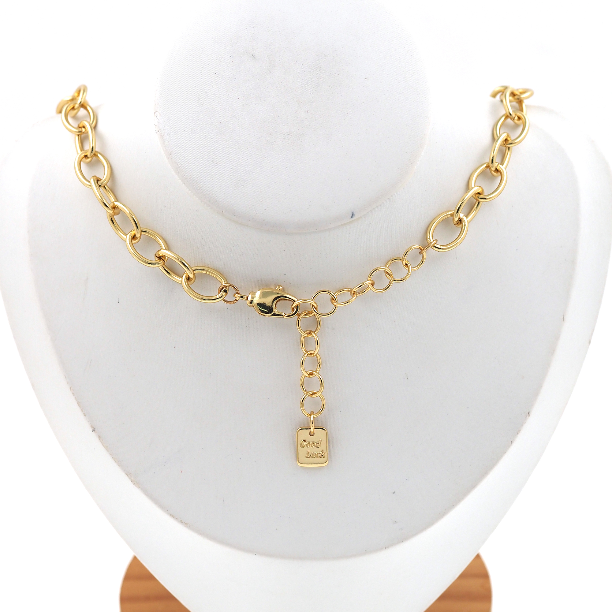 18K Gold Filled Cable Link Necklace,Minimalist Necklace,Dainty Chain Necklace,Adjustable Necklace