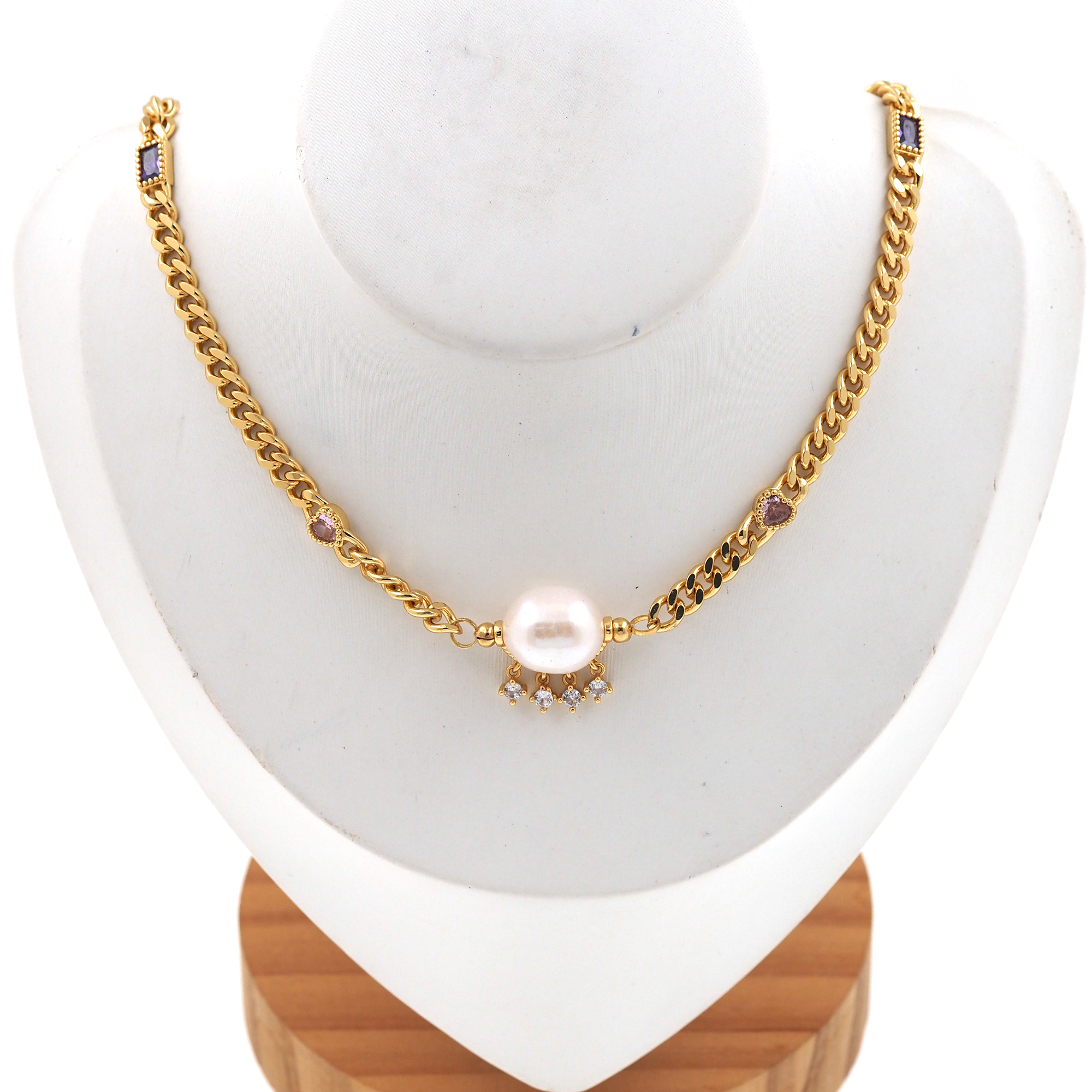 18K Gold Filled Cable Link Necklace,Minimalist Necklace,Cuban Chain Necklace,Adjustable Necklace