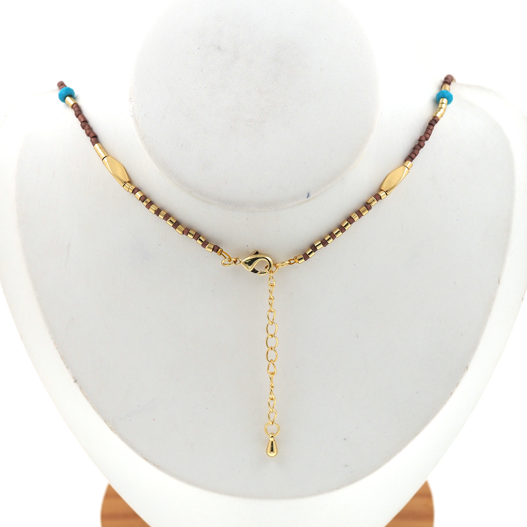 18K Gold Filled Thin Link Necklace,Minimalist Necklace,Dainty Necklace,Beaded Necklace,Adjustable Necklace