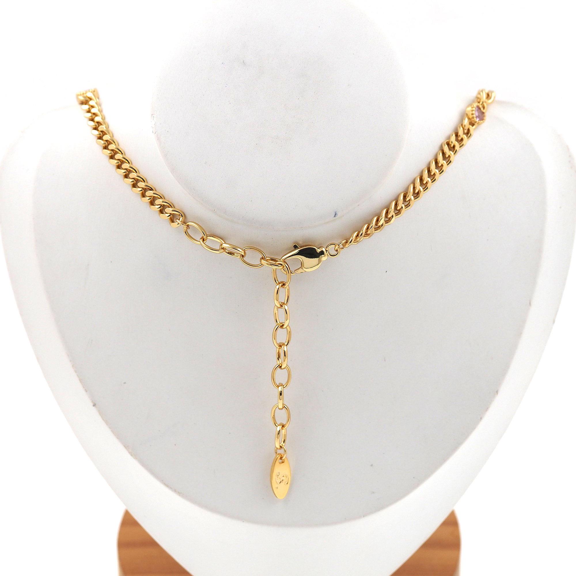 18K Gold Filled Cable Link Necklace,Minimalist Necklace,Cuban Chain Necklace,Adjustable Necklace