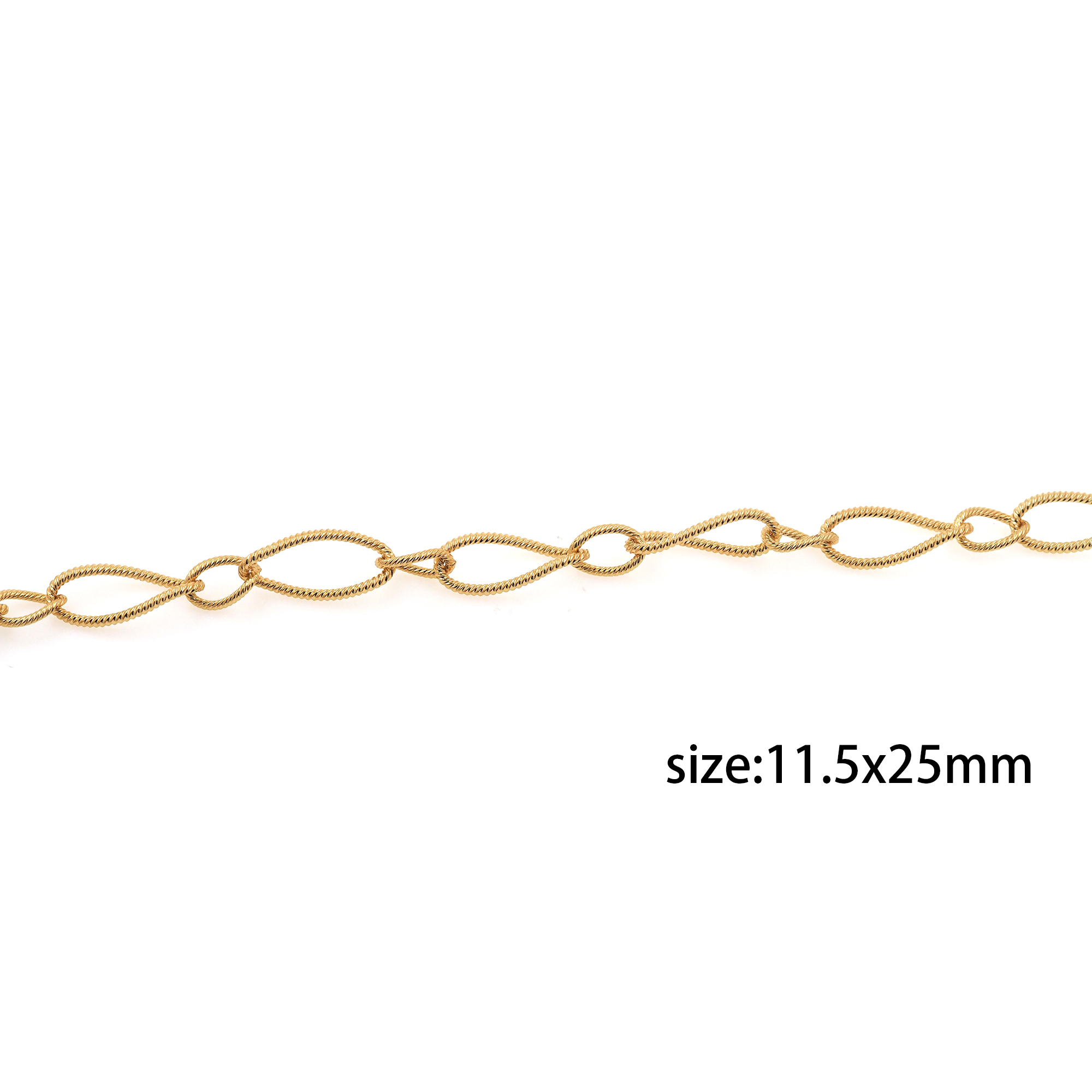 18K Gold Filled Cable Chain Necklace,Dainty Thin Link Chain,Gold Twist Chain Necklace for Women DIY Jewelry Making Supply