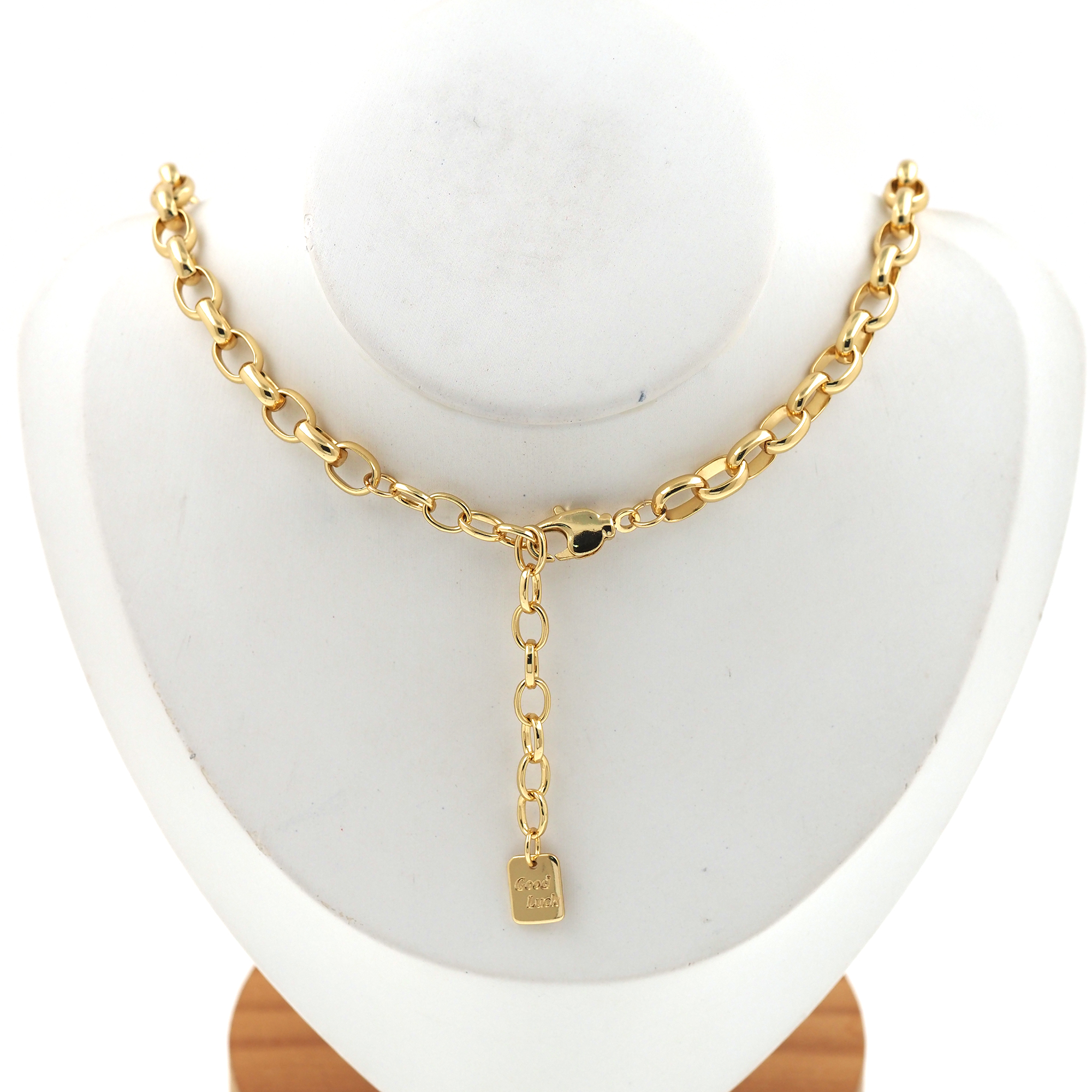 18K Gold Filled Oval Link Necklace,Minimalist Necklace,Dainty Chain Necklace,Paper Clip Necklace,Adjustable Necklace