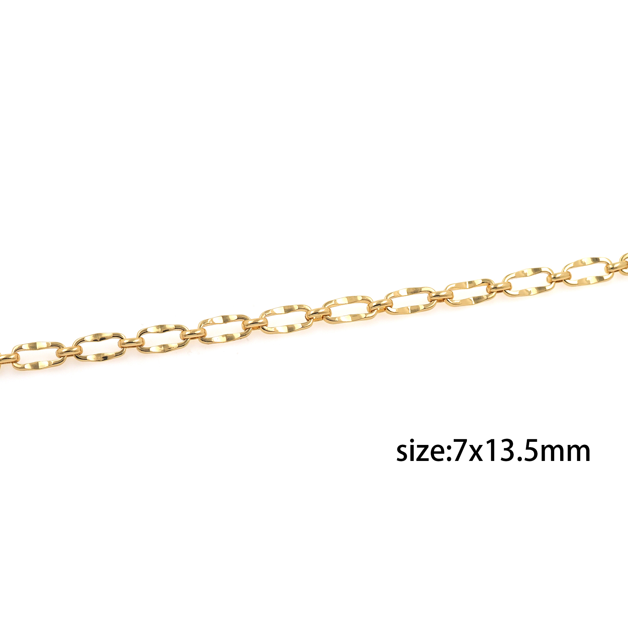 18K Gold Filled Oval Chain Necklace,Minimalist Link Chain,Gold Knot Chain Necklace for Women DIY Jewelry Making Supply