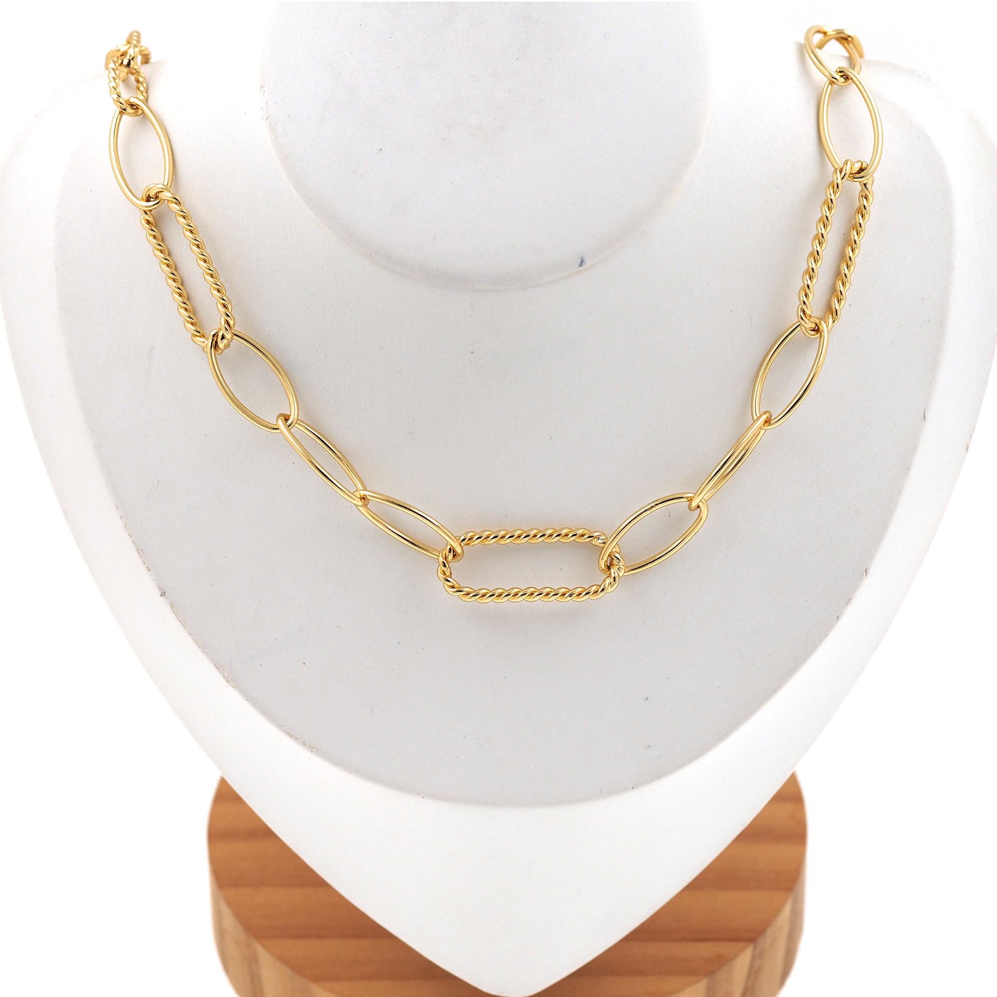 18K Gold Filled Oval Link Necklace,Cable Chain,Minimalist Necklace,Paper Clip Chain Necklace,Adjustable Necklace