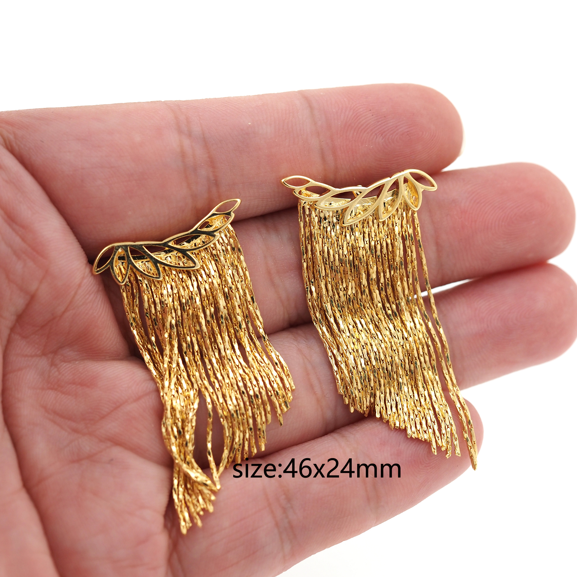 18K Gold Filled Fringe Stud Earrings,Tassel Stud,Dainty Earrings,Minimalist Earring,Gift for Wife