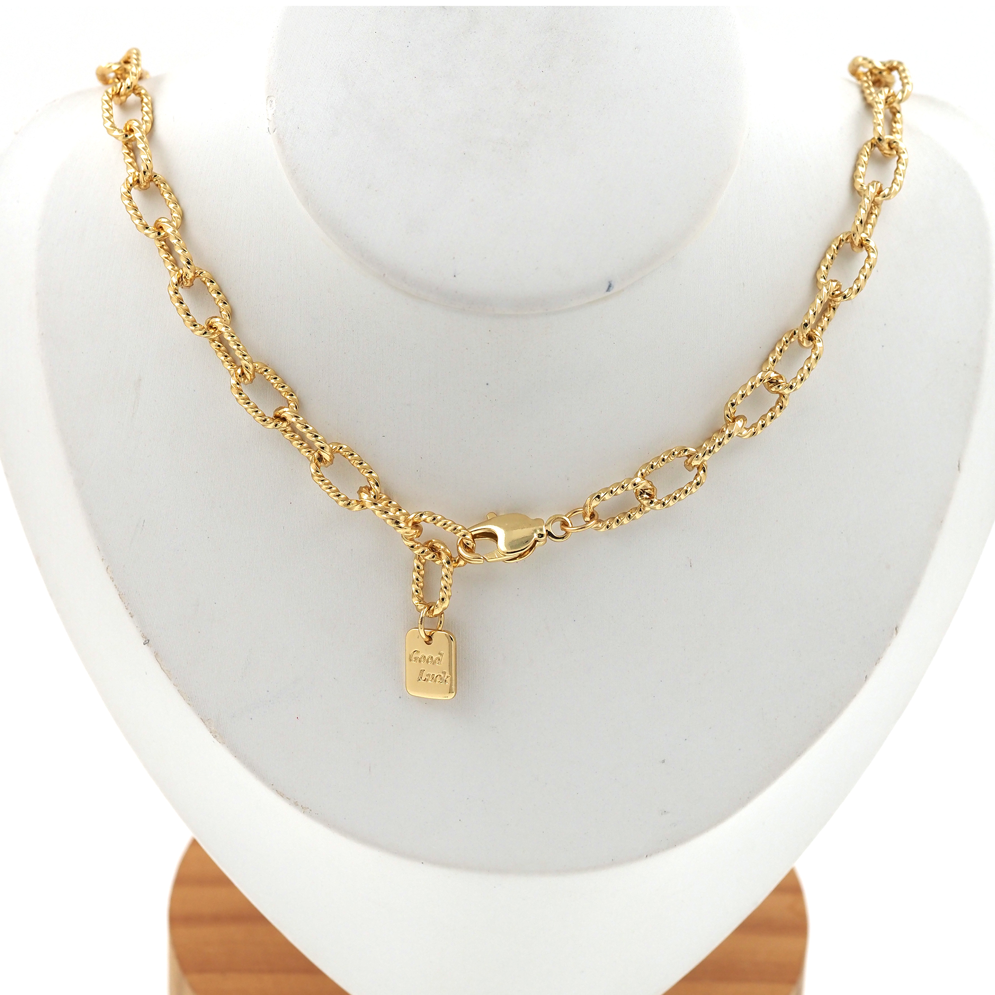 18K Gold Filled Oval Link Necklace,Cable Chain,Minimalist Necklace,Paper Clip Chain Necklace,Adjustable Necklace