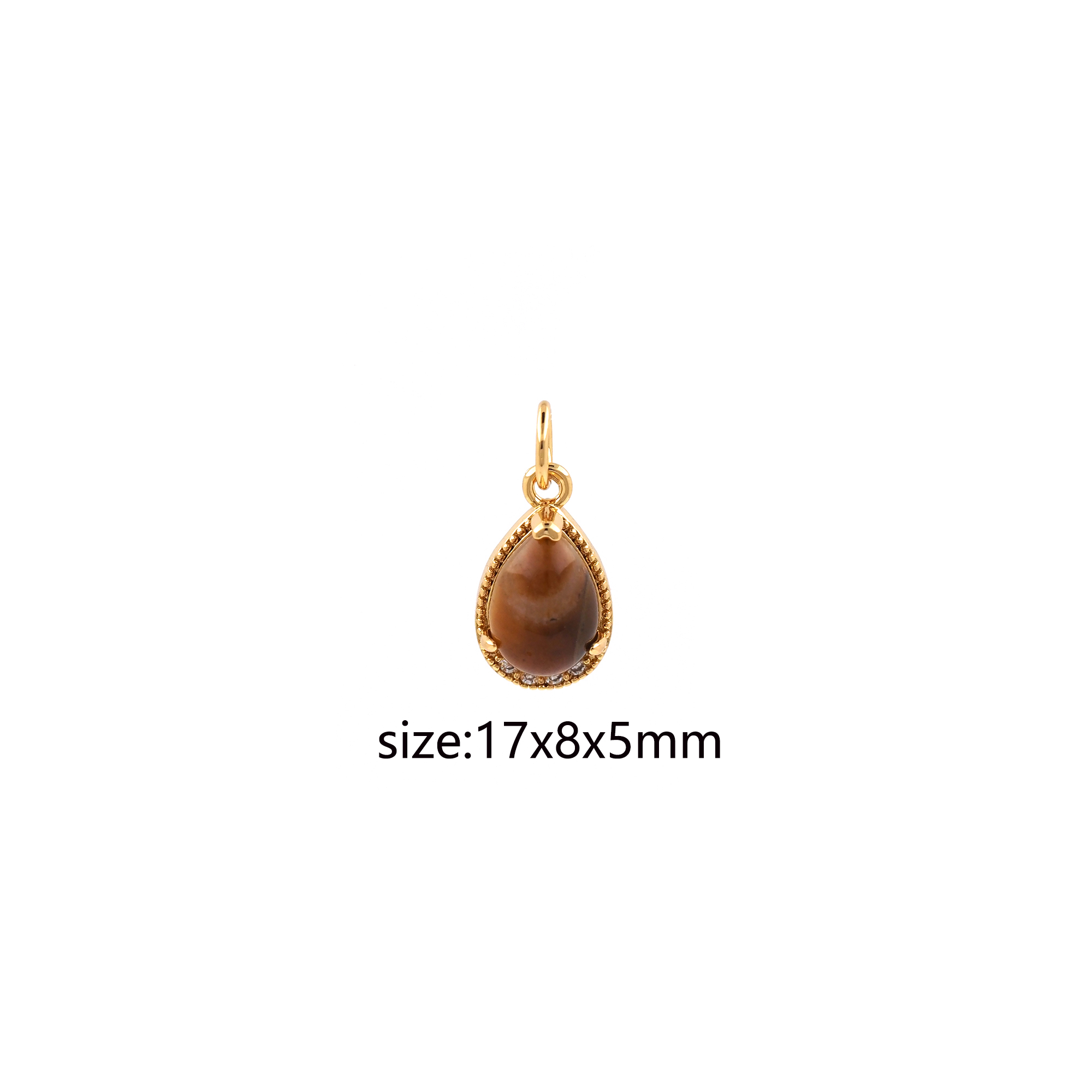 18K Gold Filled Water Drop Pendant,Teardrop Charm Earrings Necklace for DIY Jewelry Making Supply