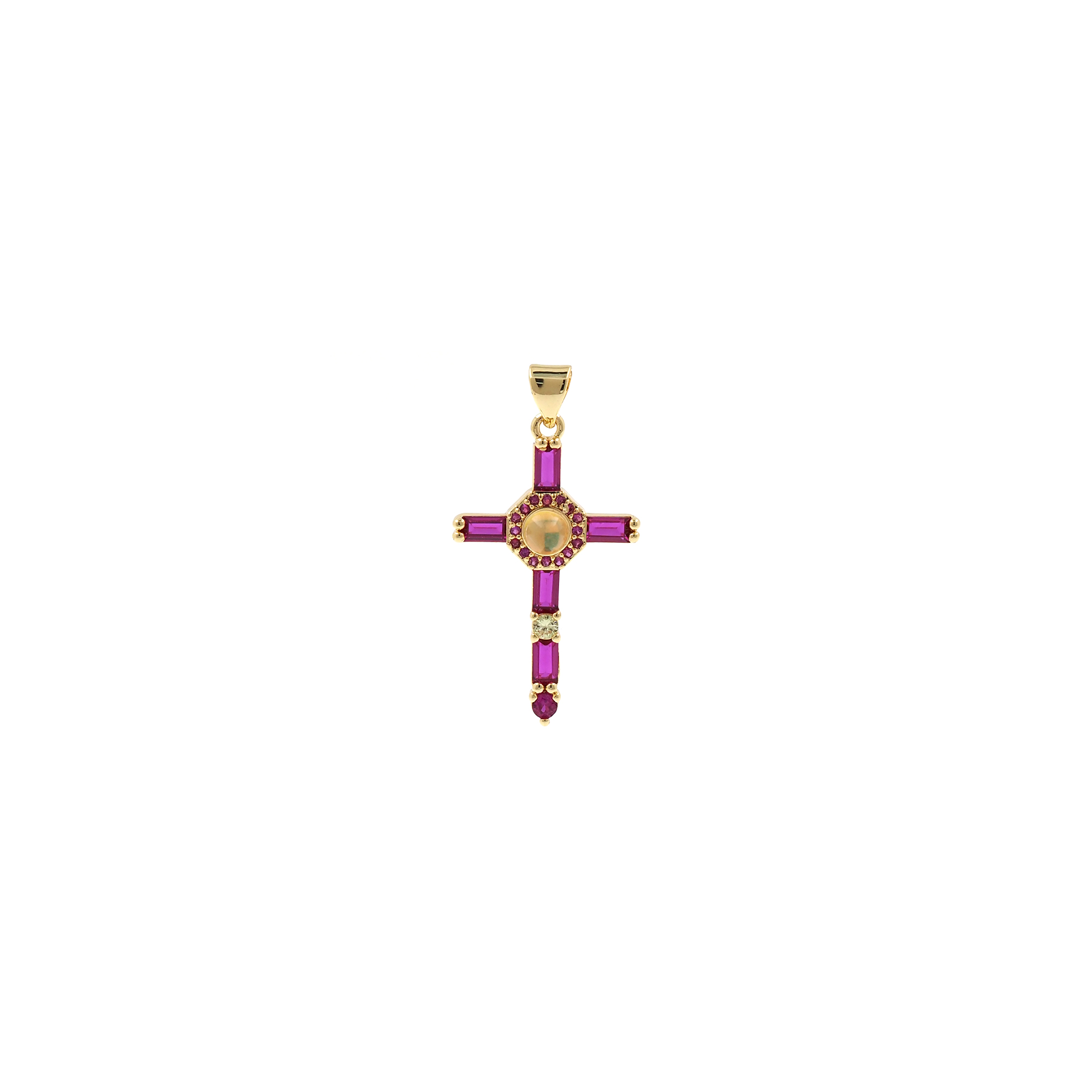 CZ Micro Pave Cross Pendant,18K Gold Filled Cross Charm Earrings Necklace for DIY Jewelry Making Supply