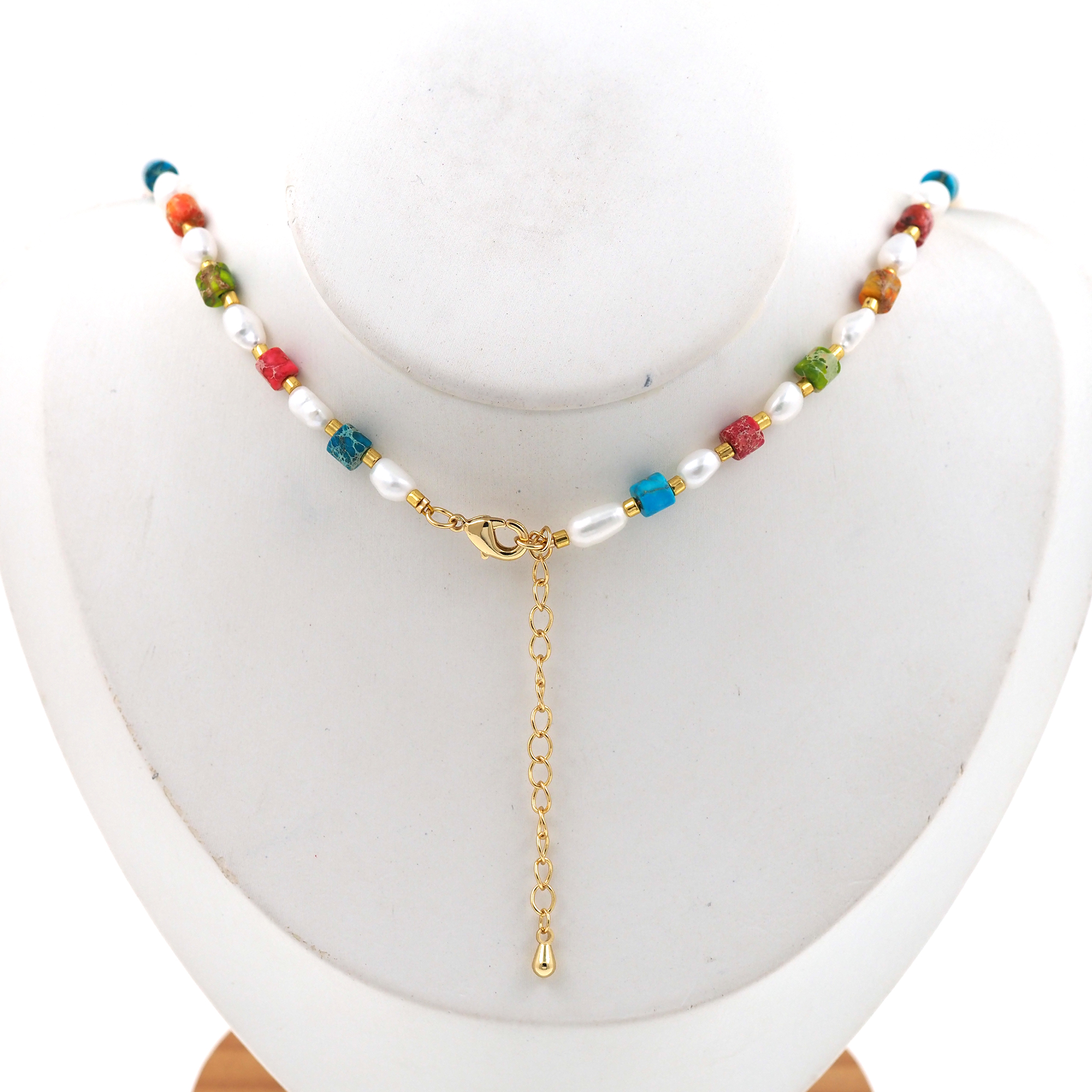 18K Gold Filled Beaded Necklace,Pearl Chain,Minimalist Necklace,Freshwater Pearl Necklace,Adjustable Necklace