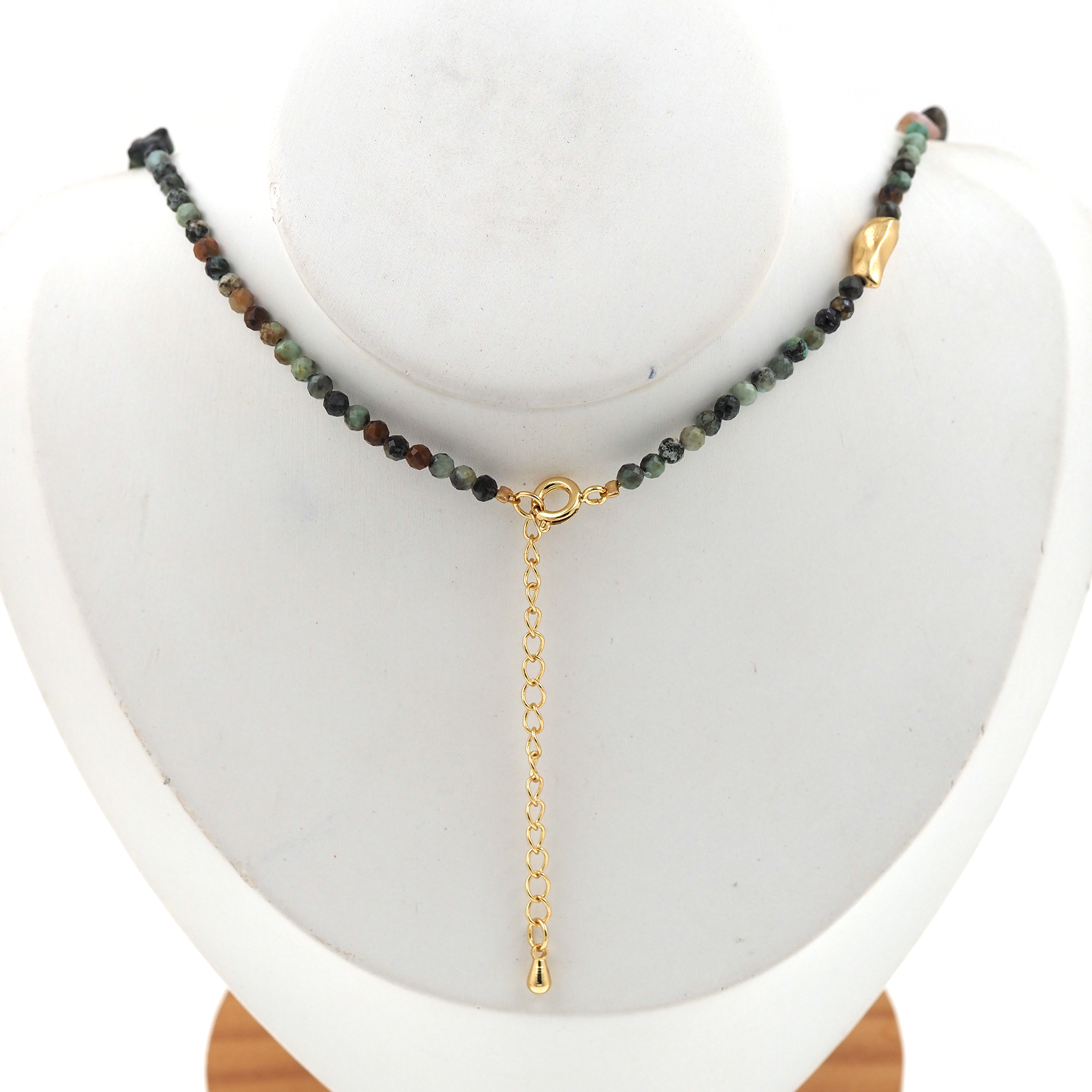 18K Gold Filled Thin Link Necklace,Minimalist Necklace,Dainty Necklace,Beaded Necklace,Adjustable Necklace