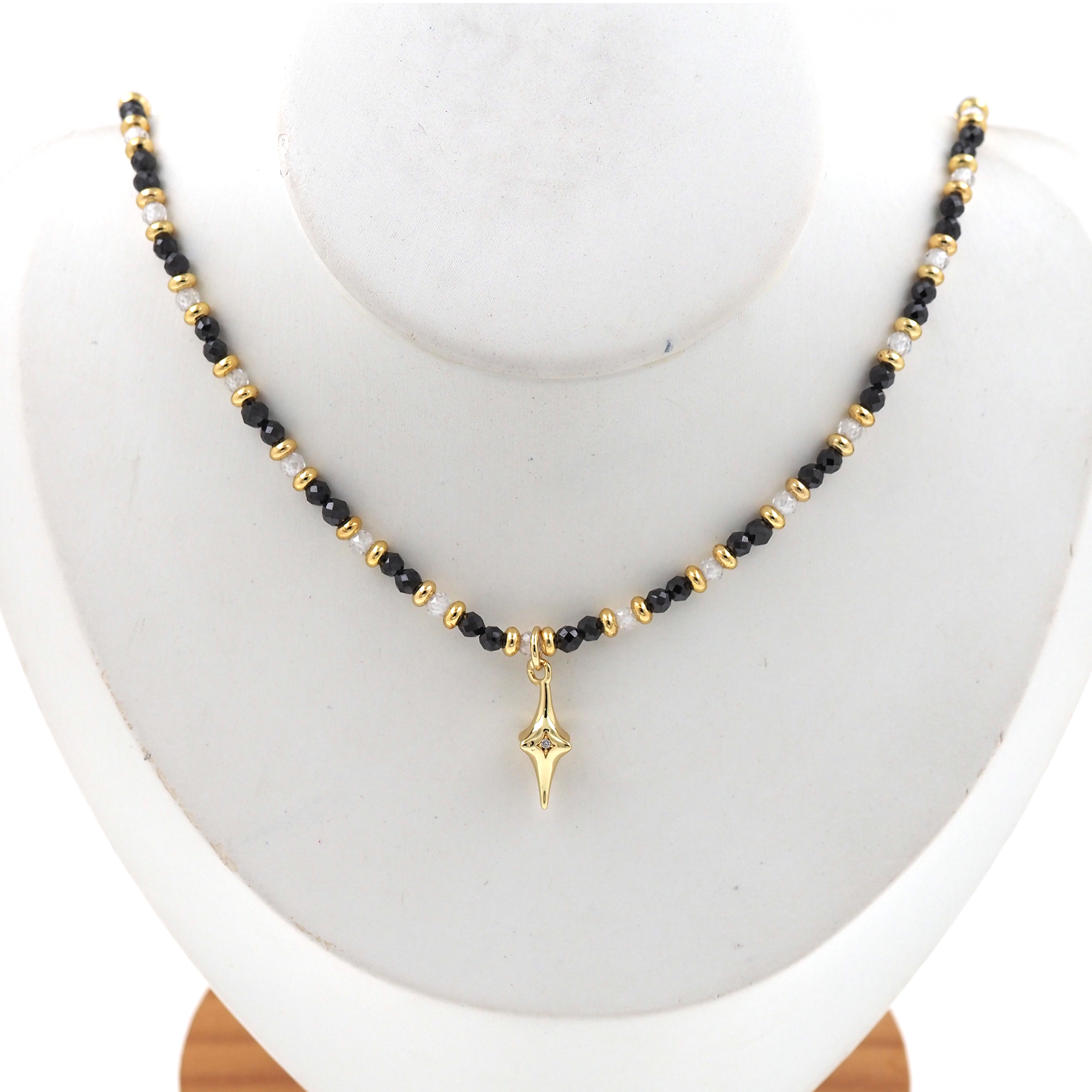 18K Gold Filled Star Necklace,Minimalist Necklace,Dainty Necklace,Beaded Necklace,Adjustable Necklace