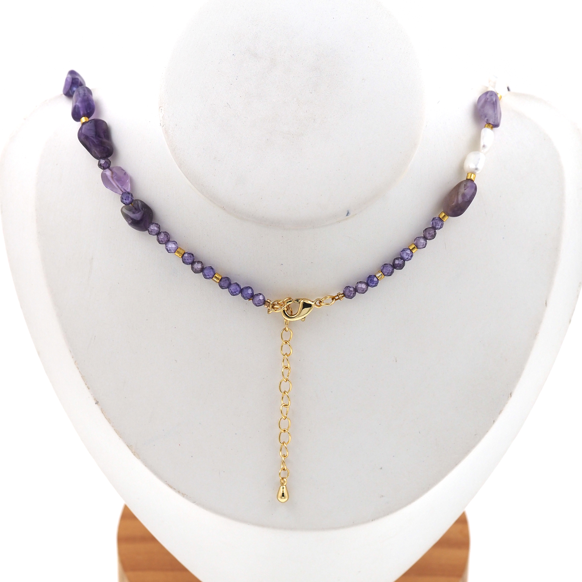 18K Gold Filled Heart Necklace,Minimalist Necklace,Dainty Necklace,Pearl Necklace,Beaded Necklace,Adjustable Necklace