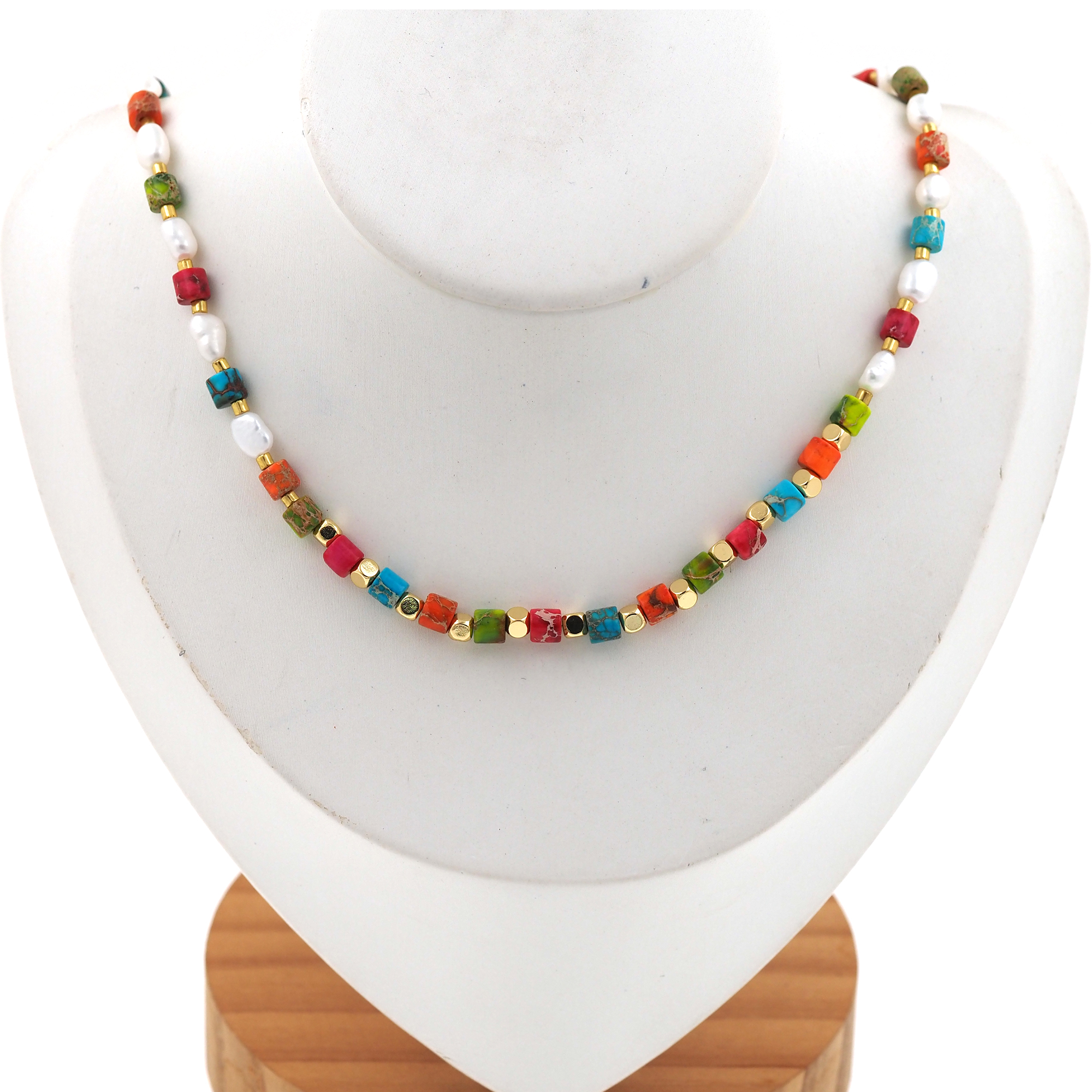 18K Gold Filled Beaded Necklace,Pearl Chain,Minimalist Necklace,Freshwater Pearl Necklace,Adjustable Necklace