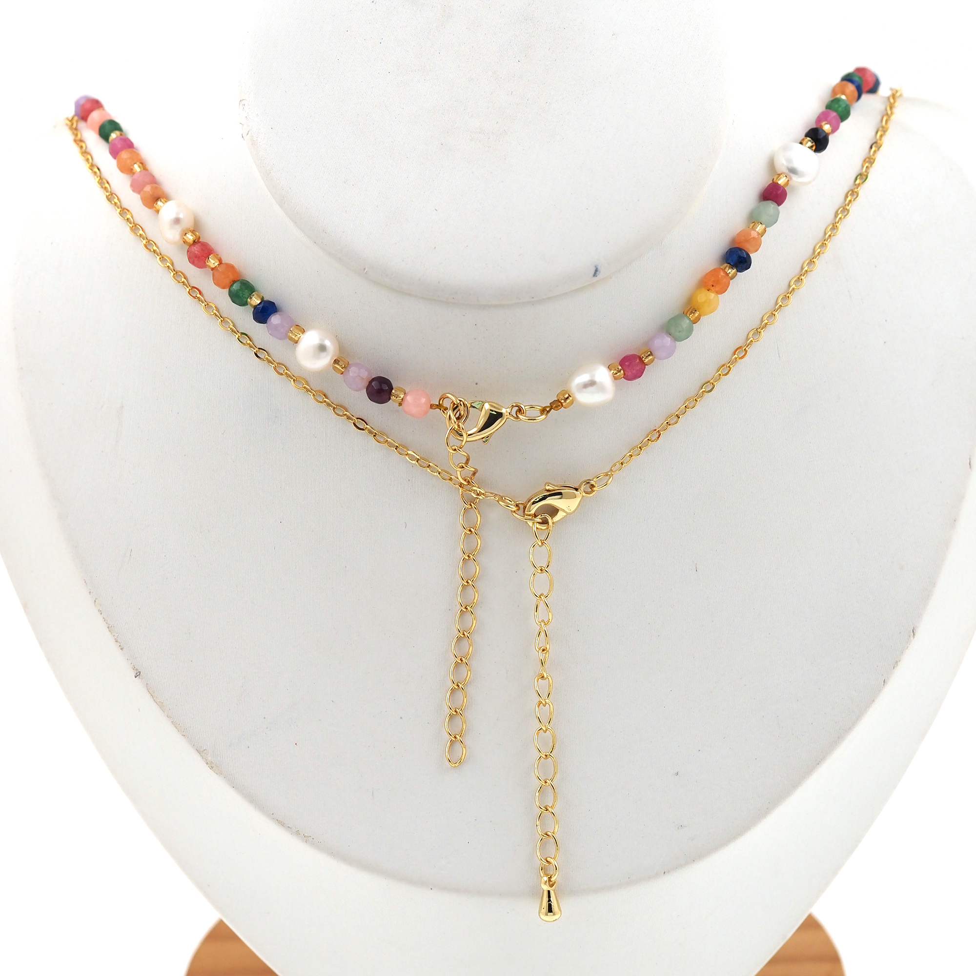 18K Gold Filled Evil Eye Necklace,Minimalist Necklace,Layered Necklace,Beaded Necklace,Adjustable Necklace