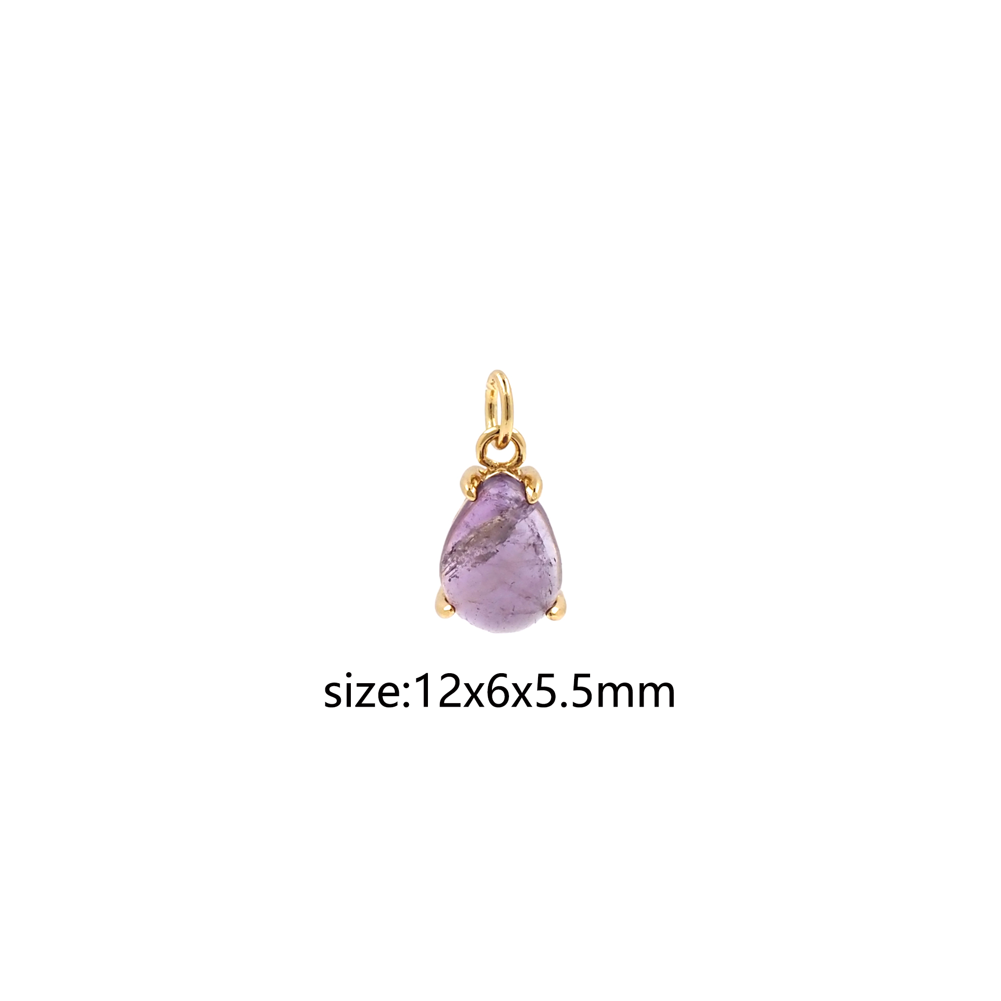 18K Gold Filled Teardrop Pendant,Dainty Water Drop Charm Earrings Necklace for DIY Jewelry Making Supply