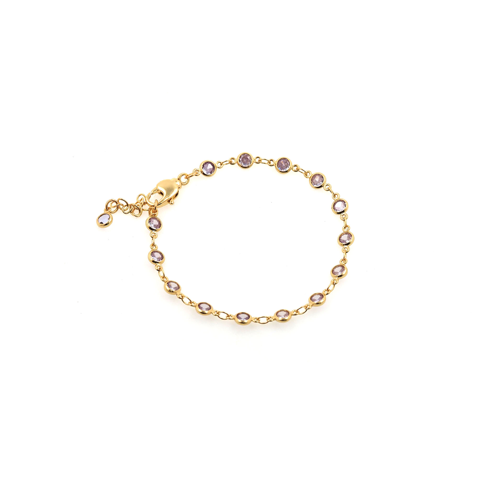 18K Gold Filled Zirconia Bracelet,Everyday Bracelet,Tennis Bracelet,Adjustable Bracelet,Ladies Bracelet,Gift For Her