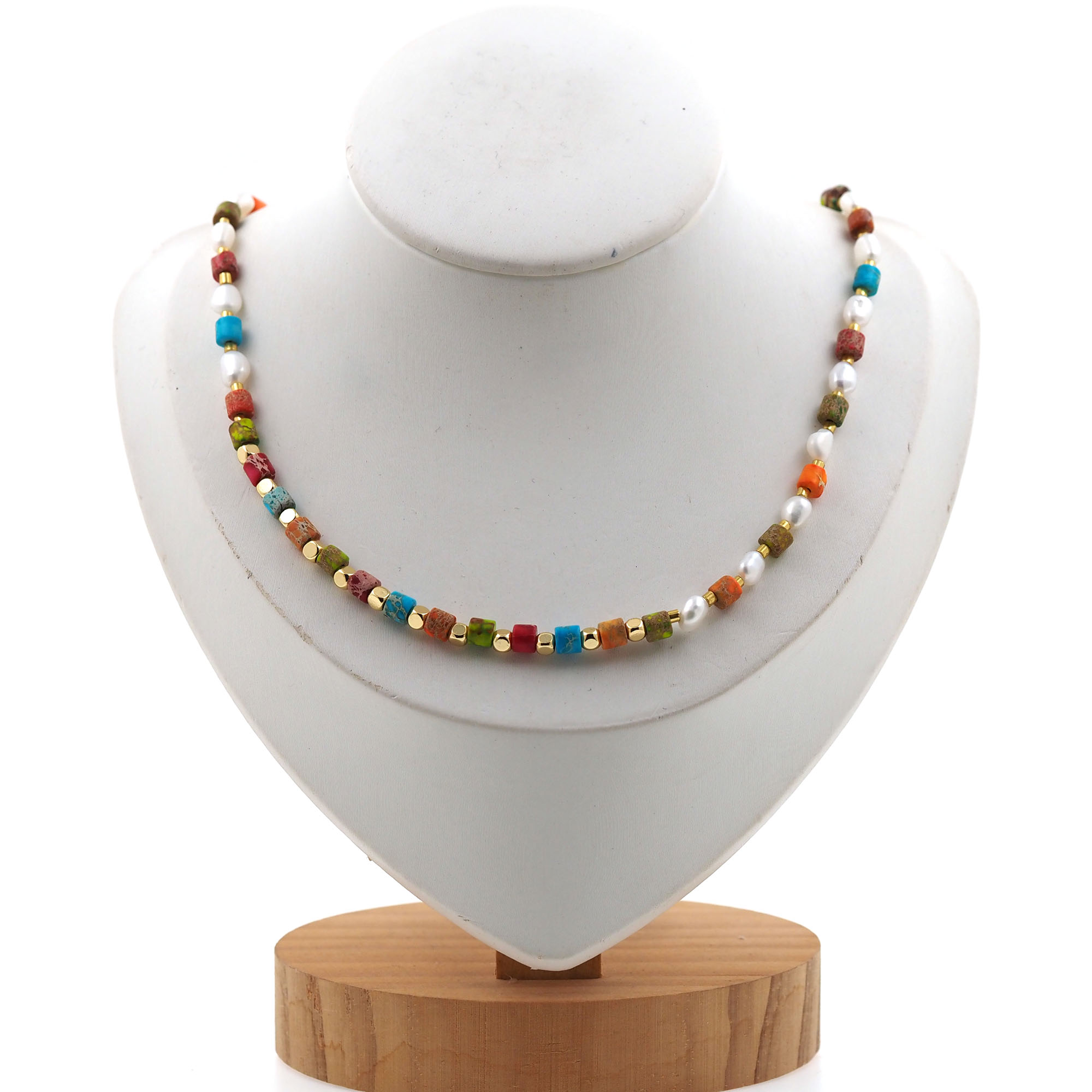 18K Gold Filled Beaded Necklace,Pearl Chain,Minimalist Necklace,Freshwater Pearl Necklace,Adjustable Necklace