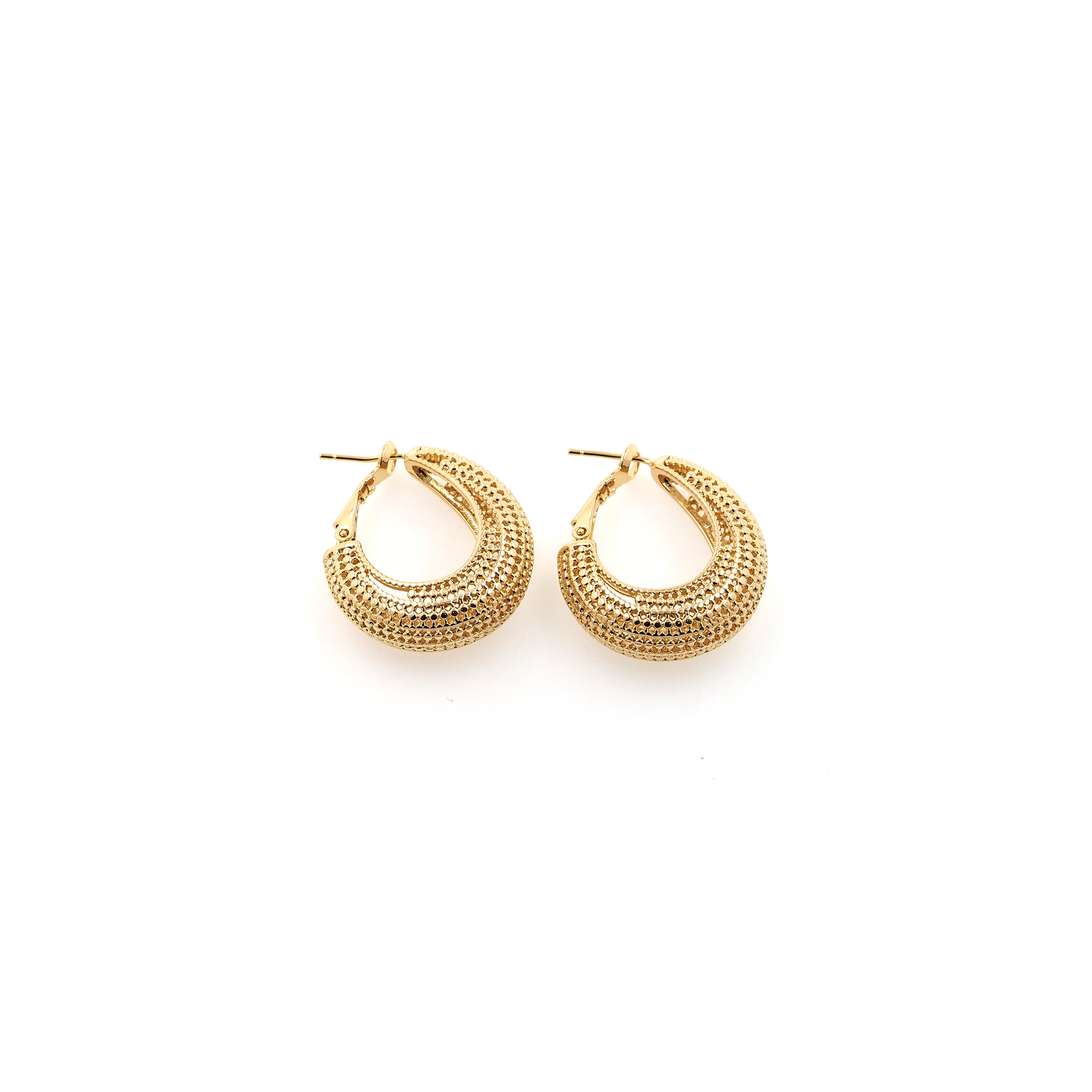 18K Gold Filled Mesh Hoops Earrings,Dainty Hoops,Gold Huggies Hoop Earrings,Minimalist Earrings