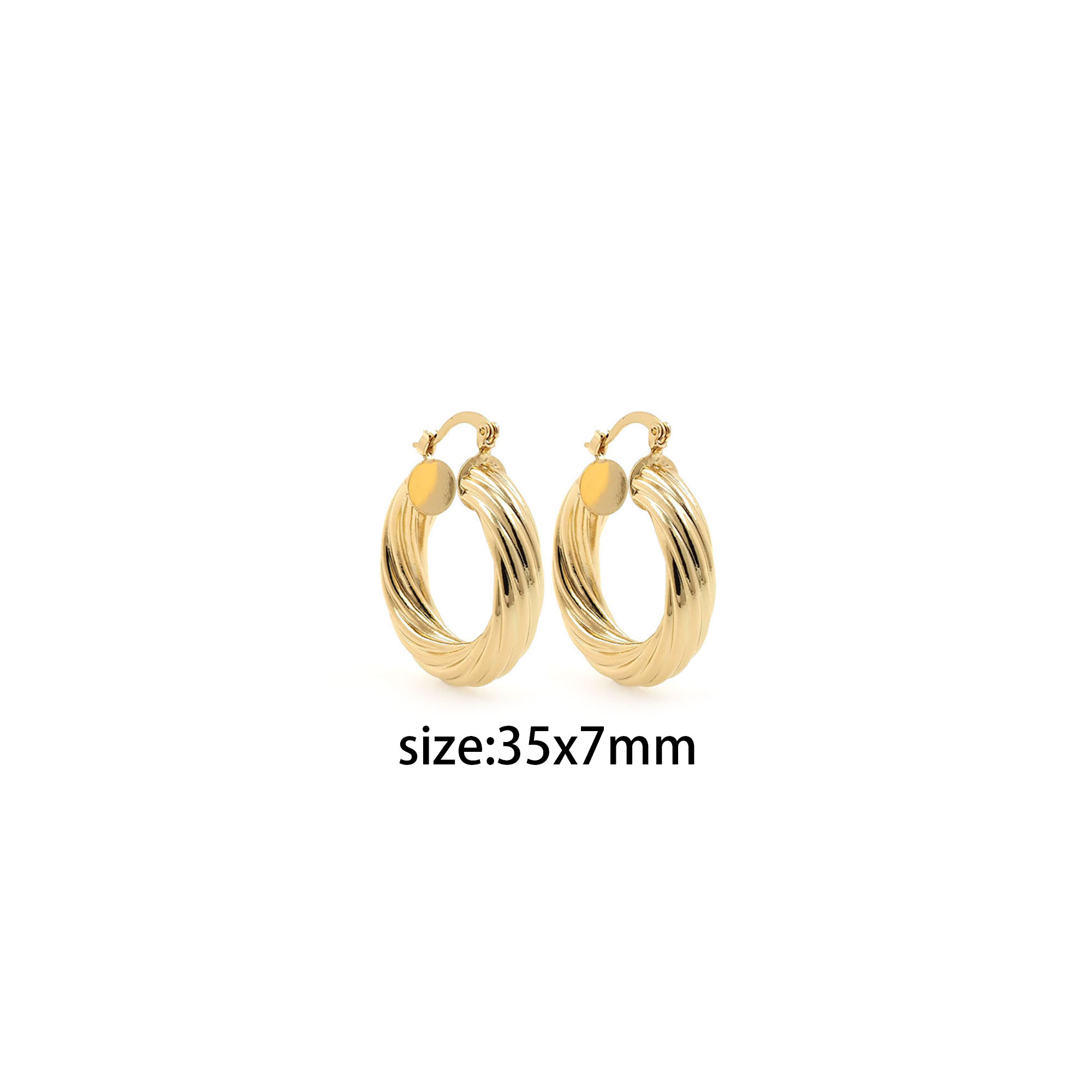 18K Gold Filled Twist Hoop Earrings,Dainty Round Earrings,Twisted Hoops,Gold Hoops Huggie,Minimalist Earrings