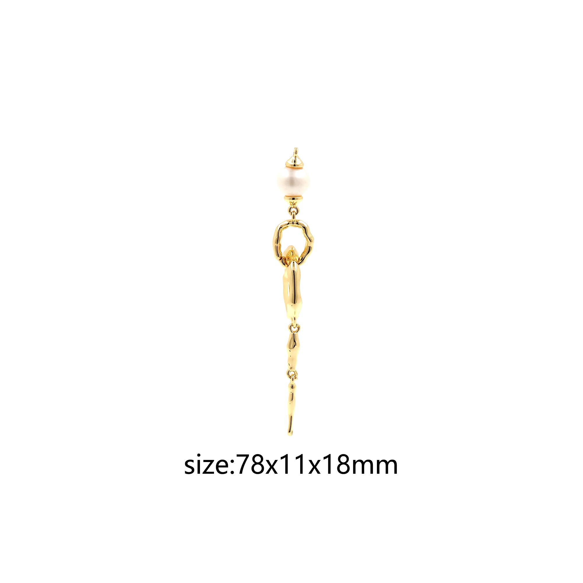 18K Gold Filled Geometric Pendant,Dainty Geometric Charm Earrings Necklace for DIY Jewelry Making Supply