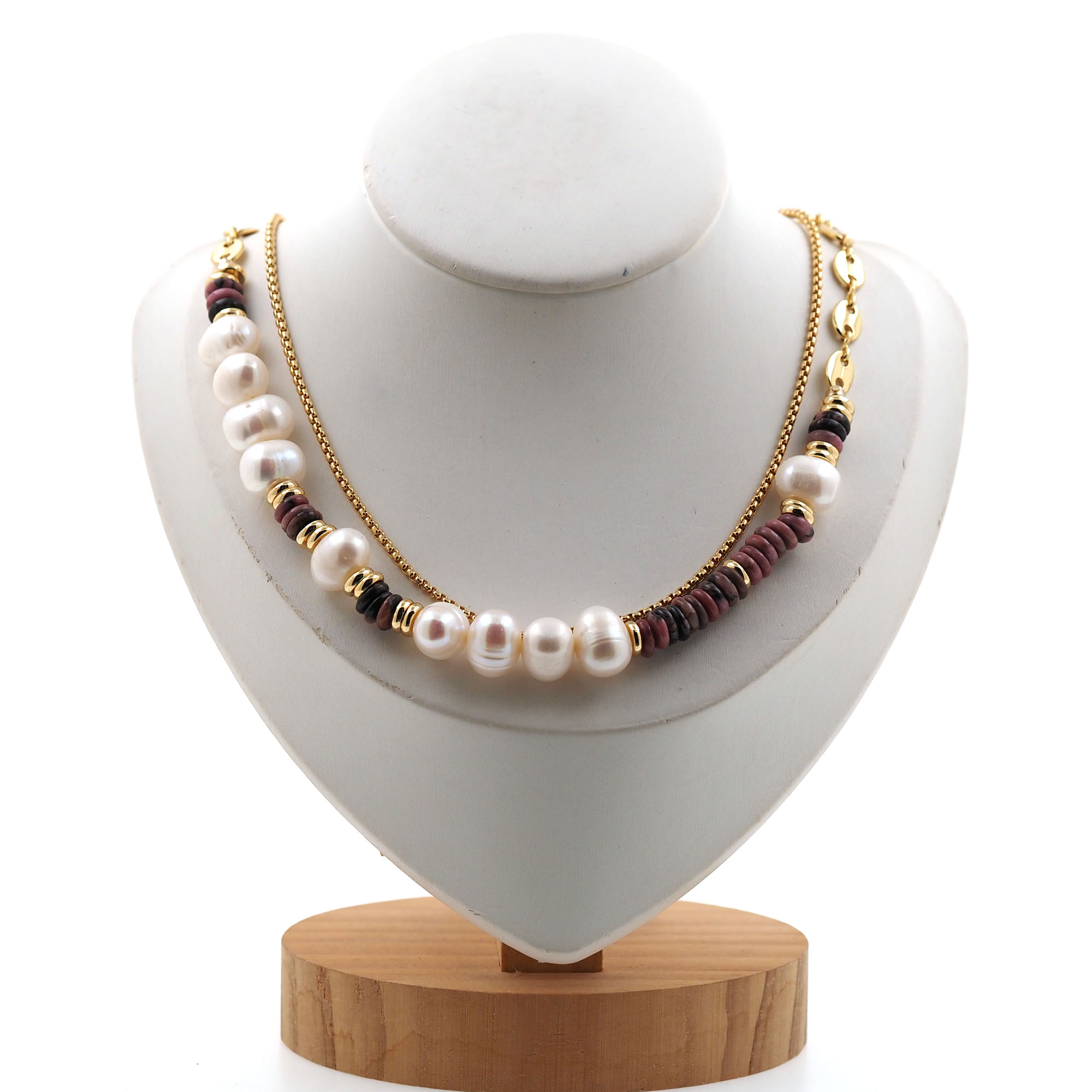 18K Gold Filled Beaded Necklace,Pearl Chain,Minimalist Necklace,Freshwater Pearl Necklace,Adjustable Necklace