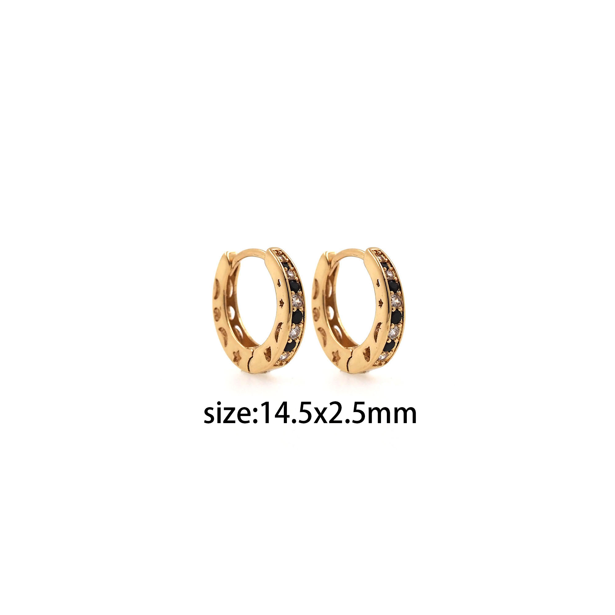 18K Gold Filled Round CZ Hoop Earrings,Dainty Zirconia Earrings,Gold Hoops,Dainty CZ Hoops Huggie