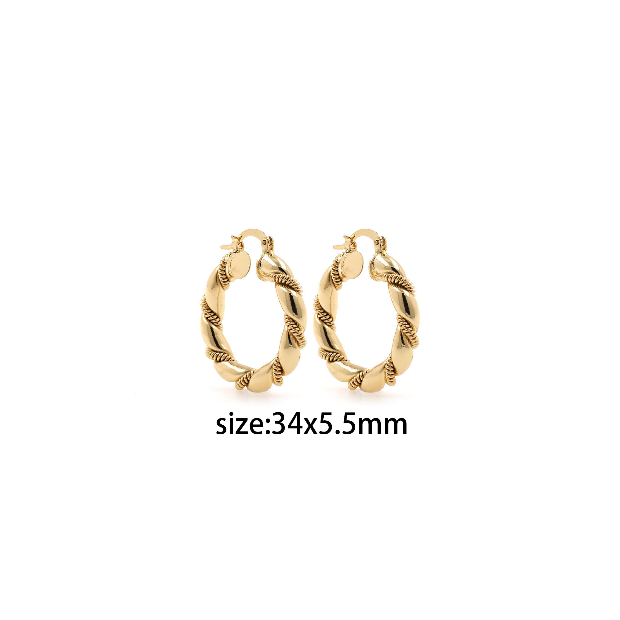 18K Gold Filled Twist Hoop Earrings,Dainty Round Earrings,Twisted Hoops,Gold Hoops Huggie,Minimalist Earrings