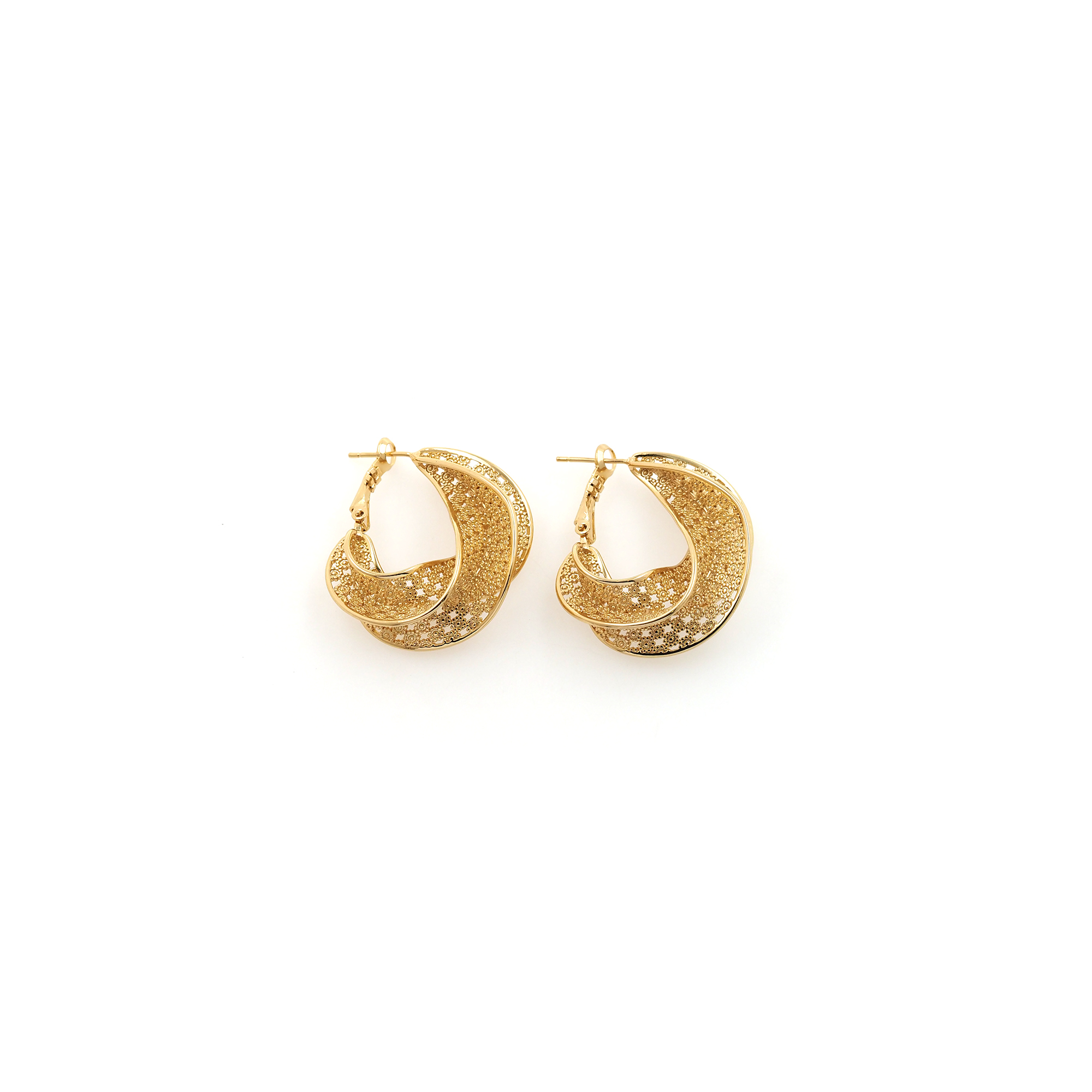 18K Gold Filled Twist Hoops,Mesh Hoops Earrings,Dainty Hoops,Gold Huggies Hoop Earrings,Minimalist Earrings