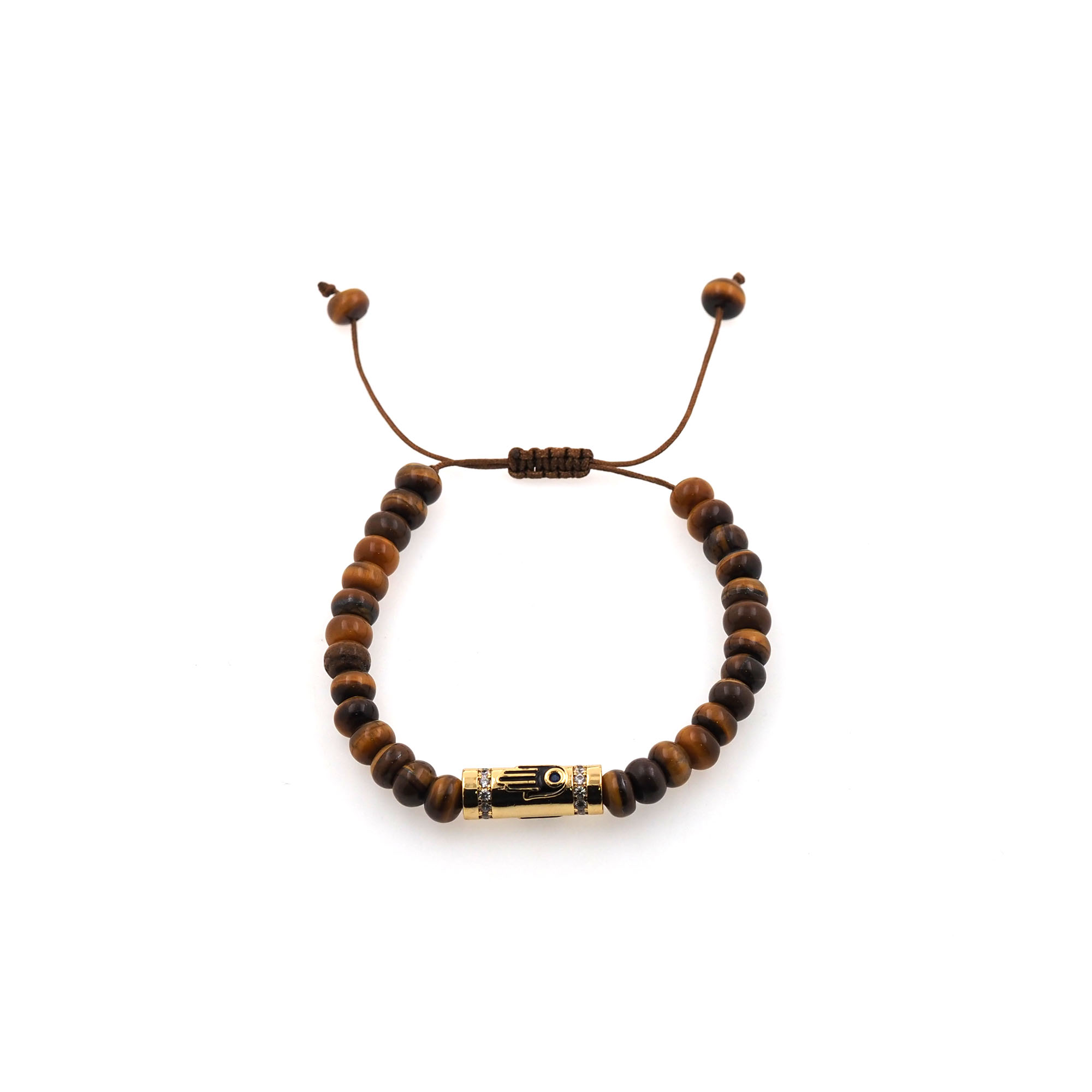 18K Gold Filled Beaded Chain Bracelet,Hamsa Bracelet,Adjustable Bracelet,Ladies Bracelet,Gift For Her