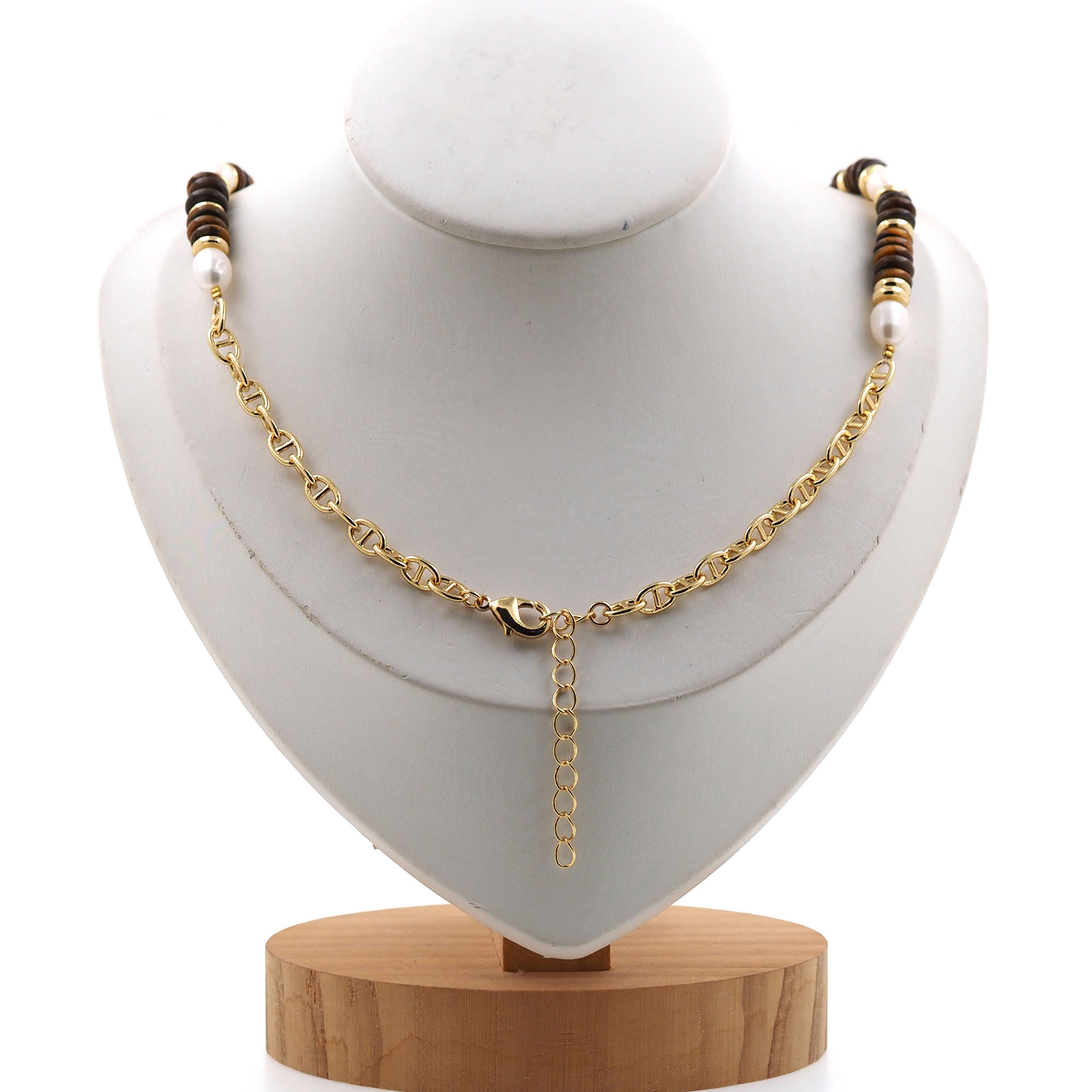 18K Gold Filled Beaded Necklace,Pearl Chain,Minimalist Necklace,Freshwater Pearl Necklace,Adjustable Necklace