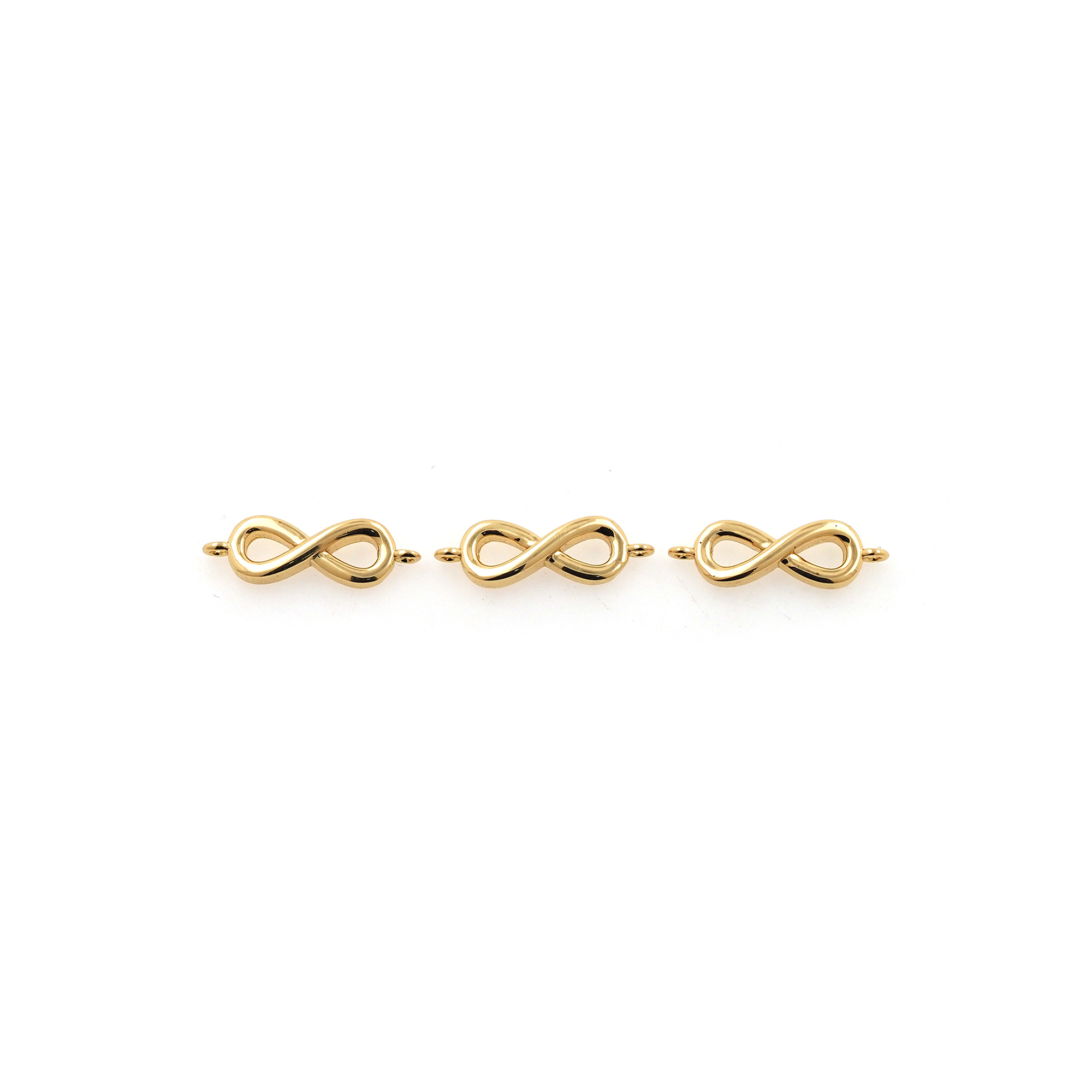 18K Gold Filled Infinity Connector,Dainty Infinity Charm Necklace Bracelet for DIY Jewelry Making Supply
