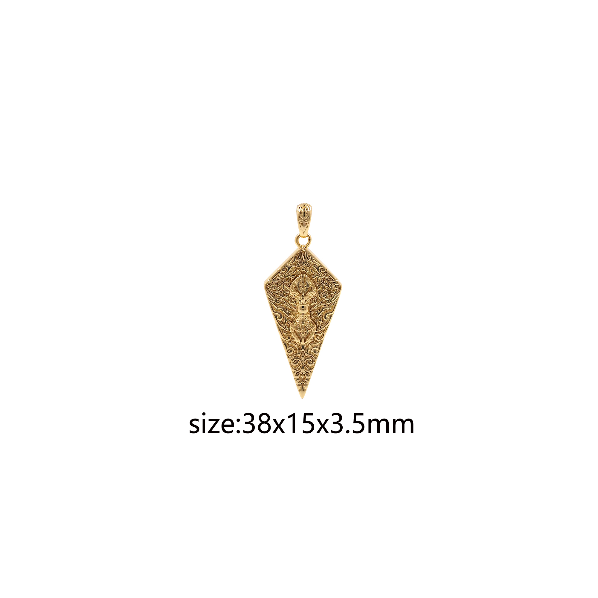 18K Gold Filled Geometric Pendant,Dainty Geometric Charm Earrings Necklace for DIY Jewelry Making Supply