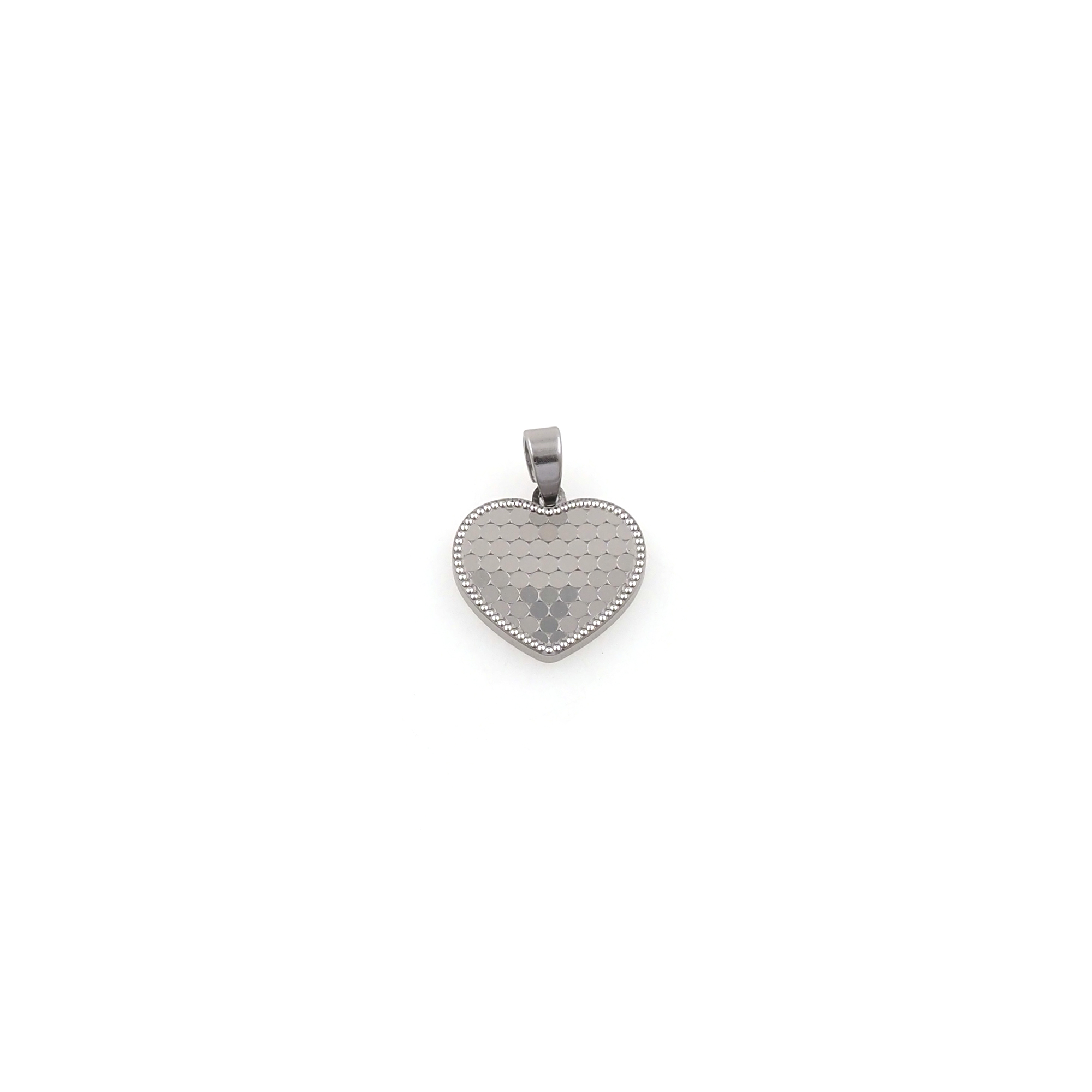18K Gold Filled Heart Pendant,Dainty Heart Charm Earrings Necklace for DIY Jewelry Making Supply
