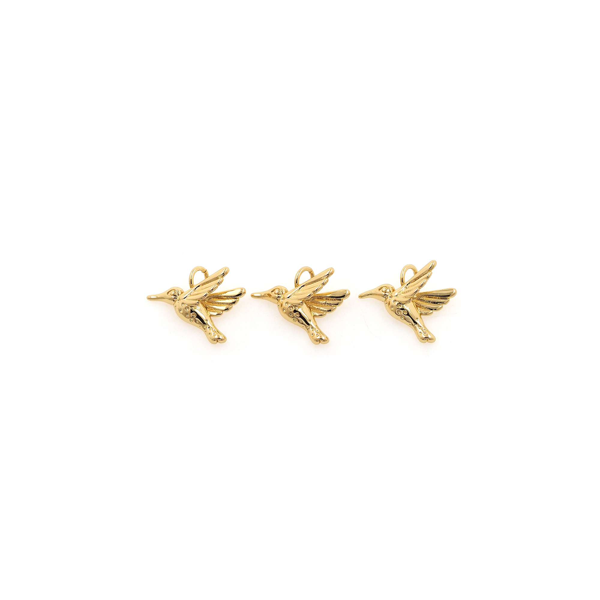 Dainty Bird Pendant,18K Gold Filled Bird Charm Earrings Necklace for DIY Jewelry Making Supply