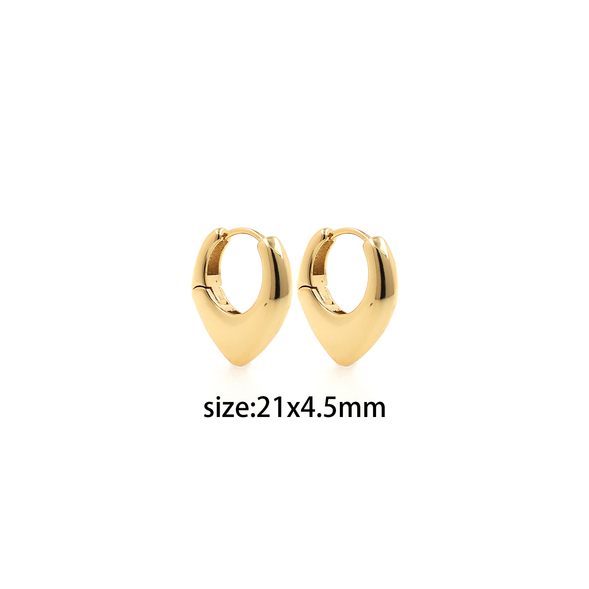 18K Gold Filled Thick Hoops Earrings,Gold Huggies Hoop Earrings,Minimalist Earrings