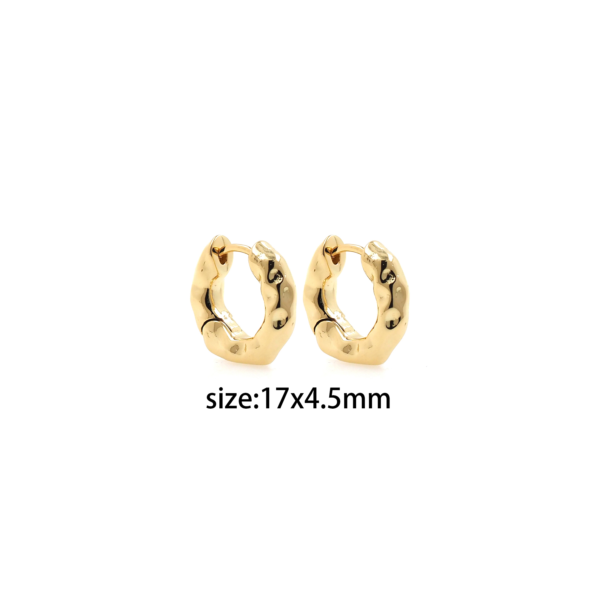 18K Gold Filled Thick Hoops Earrings,Gold Huggies Hoop Earrings,Minimalist Earrings