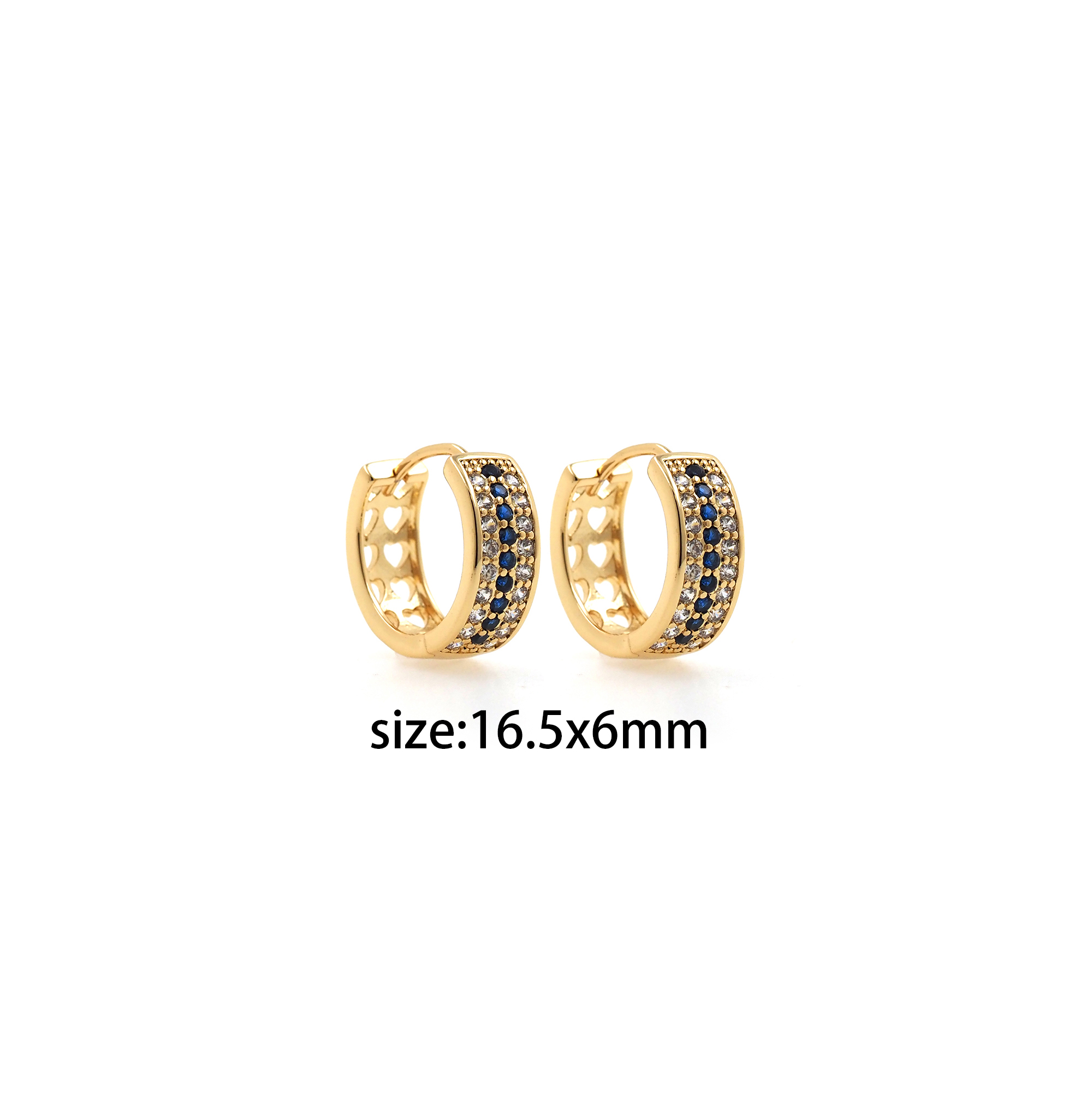 18K Gold Filled Thick Hoops Earrings,CZ Hoops,Dainty Hoops Huggie,Gold Huggies Hoop Earrings,Minimalist Earrings