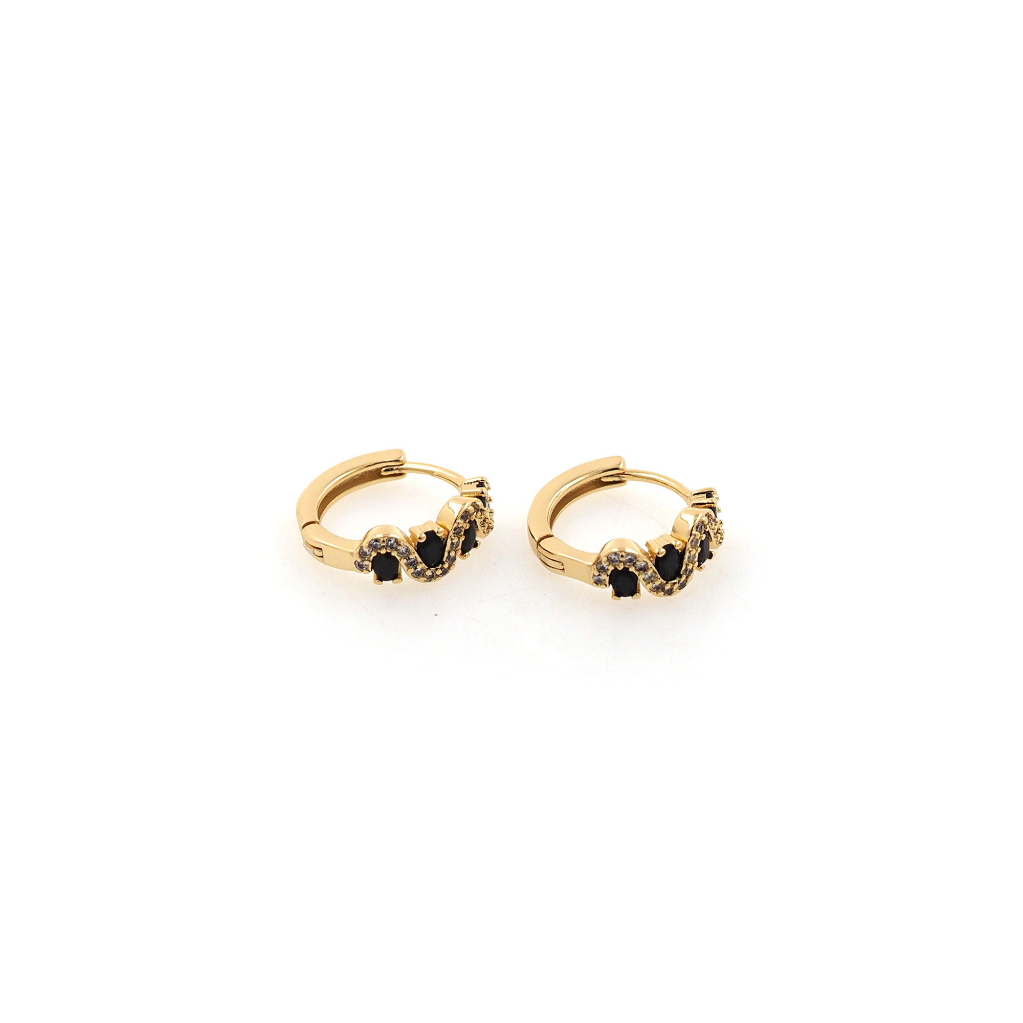 18K Gold Filled CZ Hoop Earrings,Dainty Zirconia Earrings,Gold Hoops,Dainty CZ Hoops Huggie