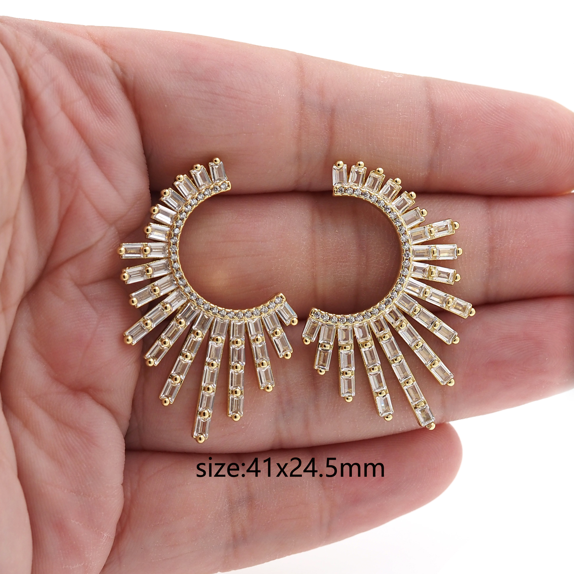 18K Gold Filled Geometric Stud Earrings,CZ Micro Pave Geometric Earrings,Dainty Earrings,Minimalist Earring,Gift for Wife