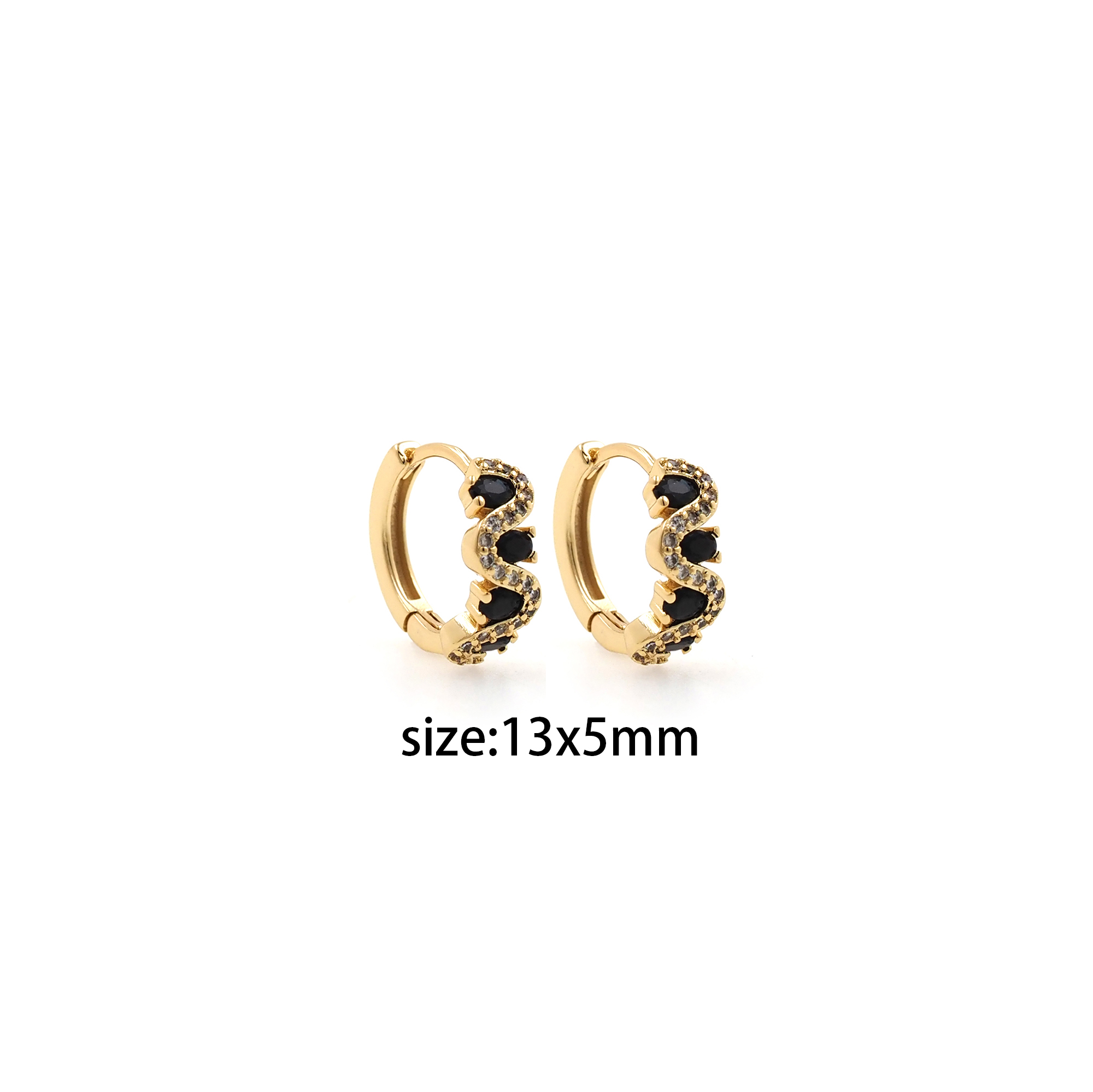 18K Gold Filled CZ Hoop Earrings,Dainty Zirconia Earrings,Gold Hoops,Dainty CZ Hoops Huggie
