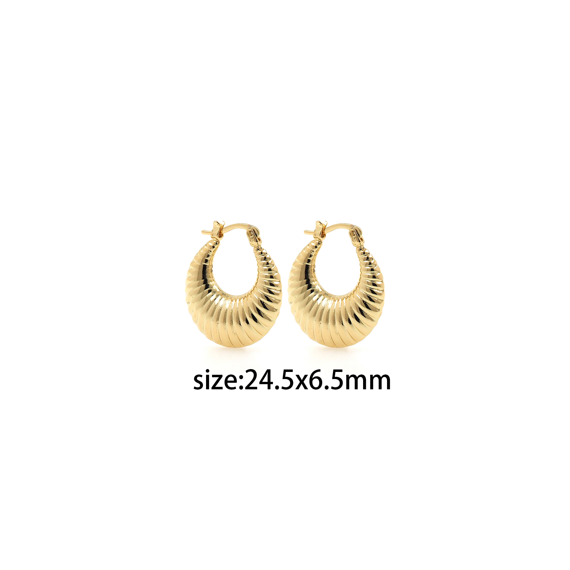 18K Gold Filled Thick Hoops Earrings,Dainty Earrings,Gold Huggies Hoop Earrings,Minimalist Earrings